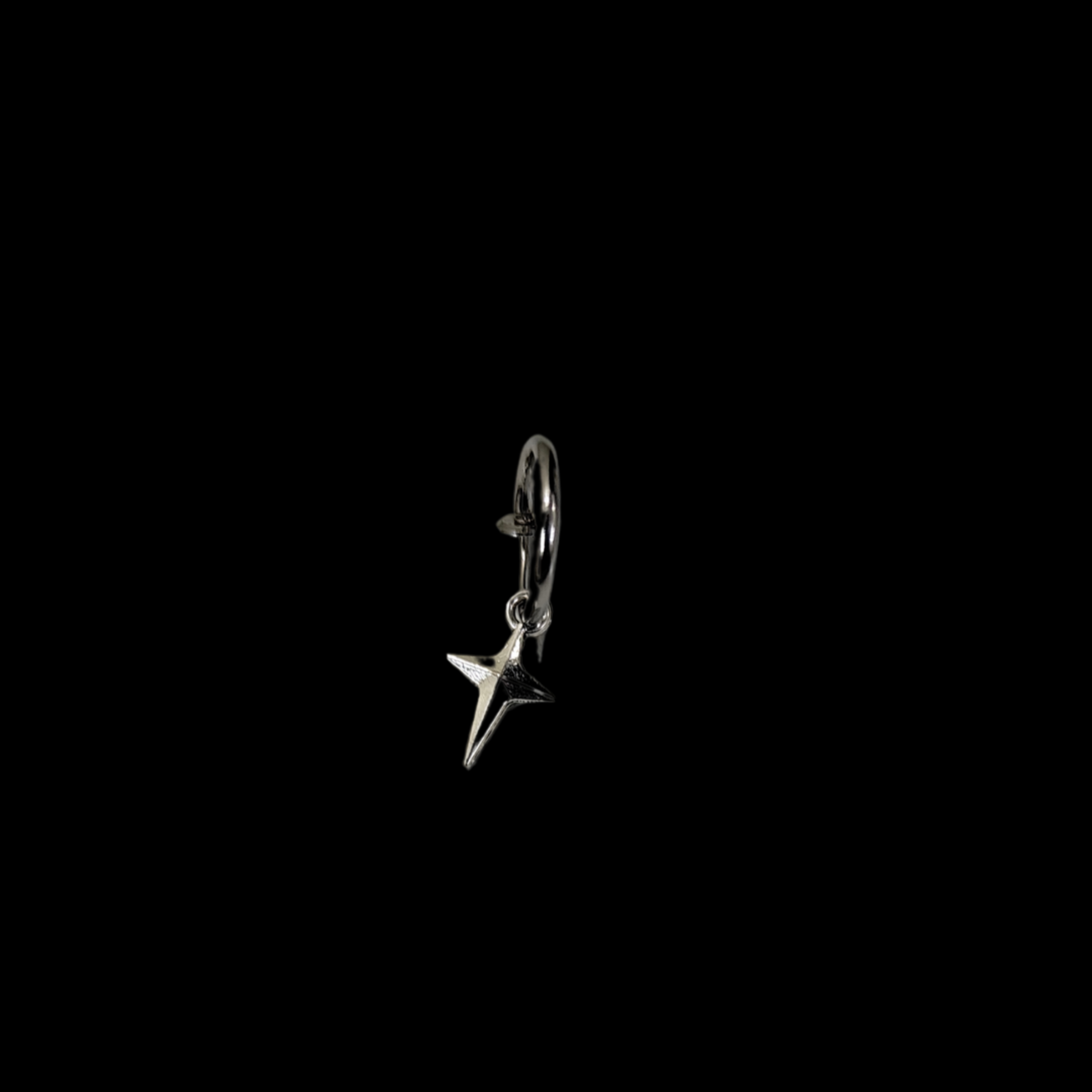 Star Dangle Hoop Earring