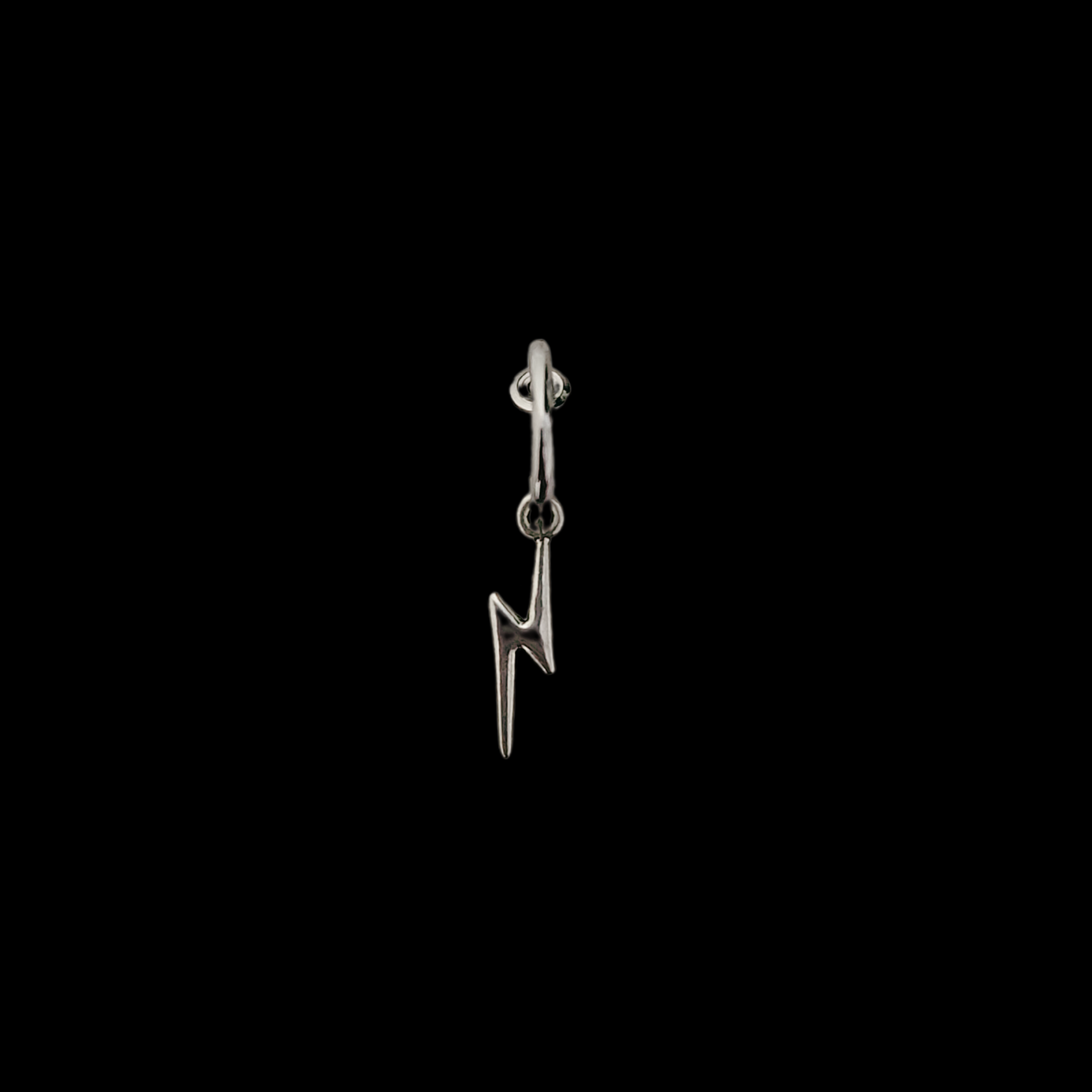 Lightning Bolt Hoop Earring