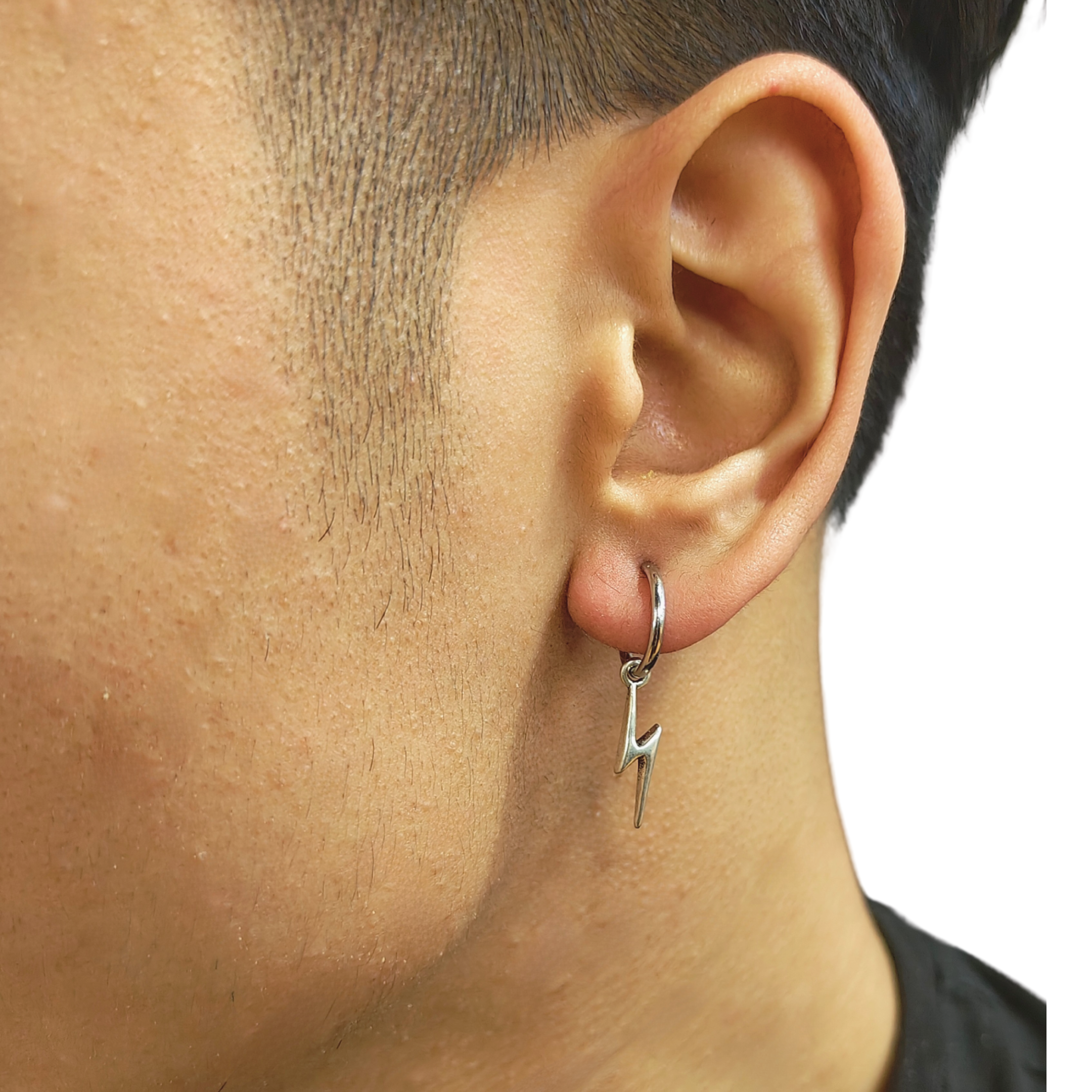 Lightning Bolt Hoop Earring