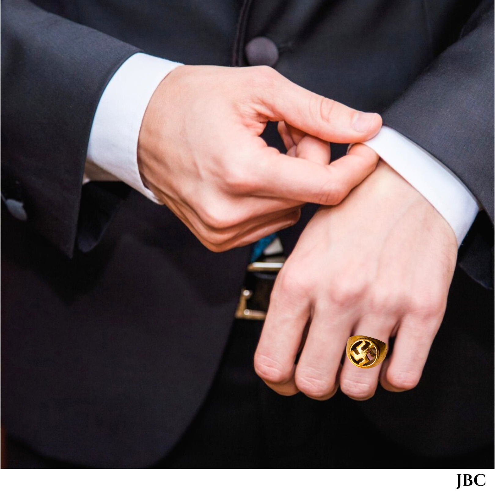 Gold Swastika Ring
