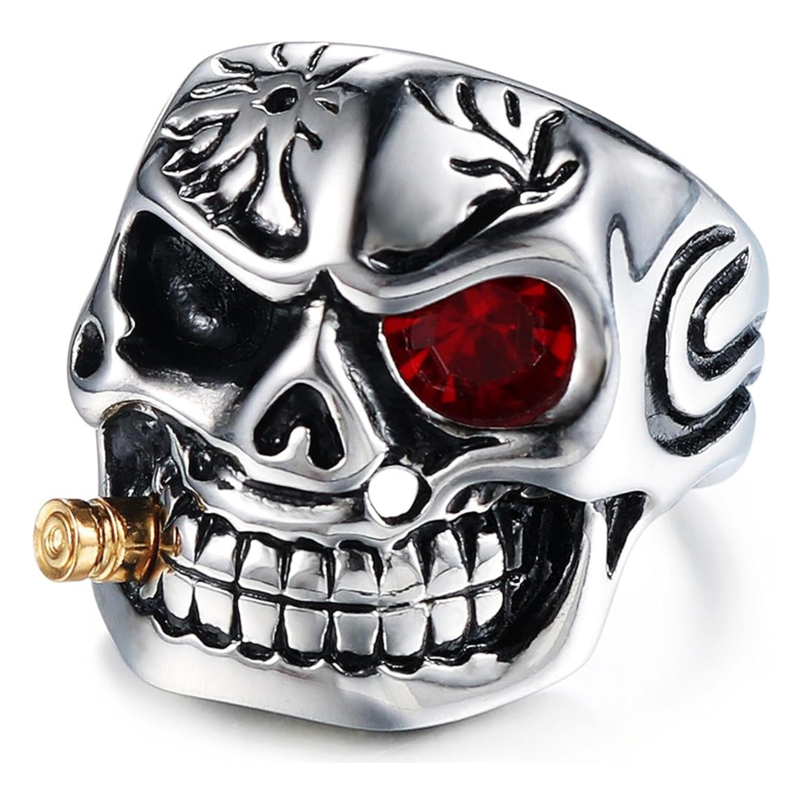 Red eye skull ring