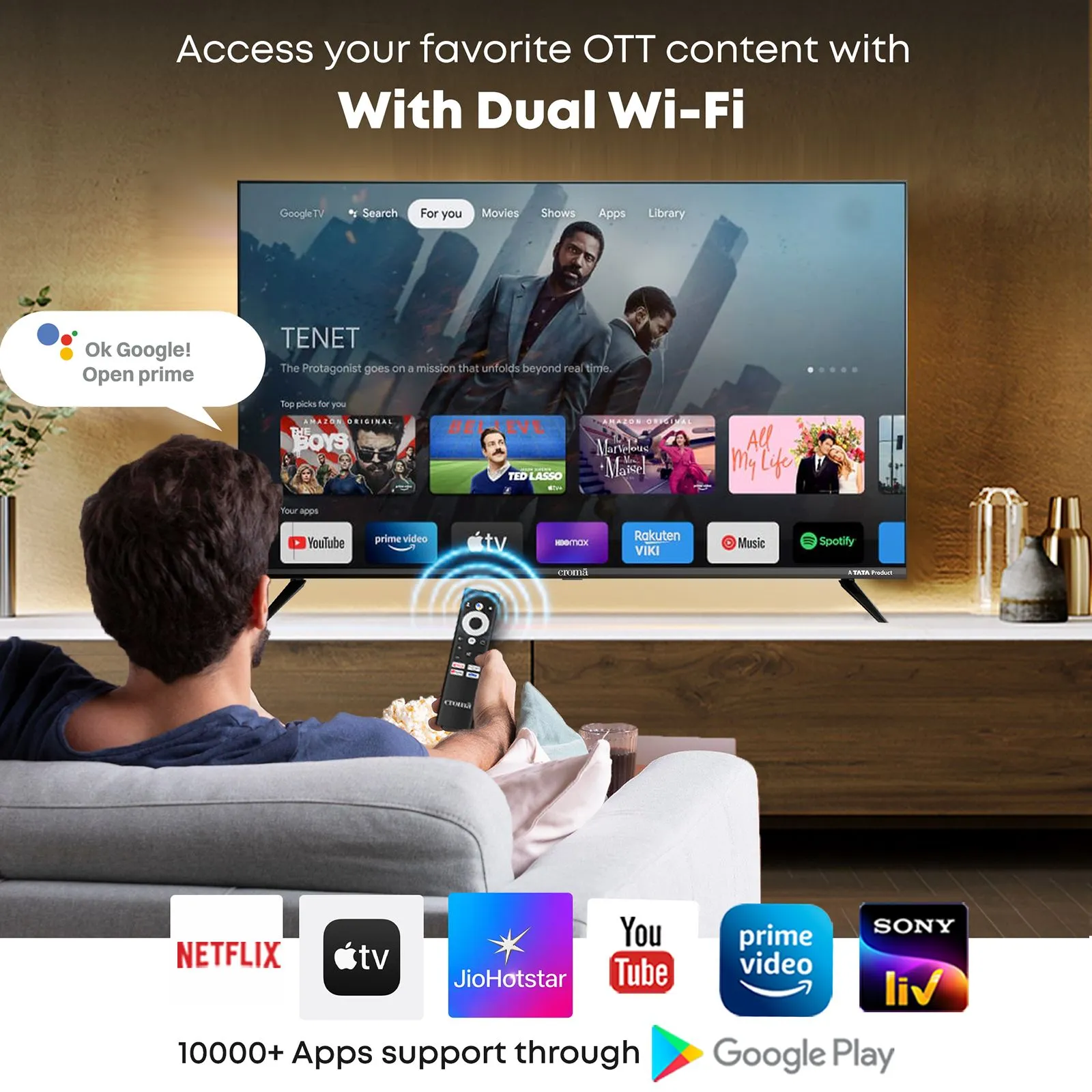 TATA Croma 43" 4K QLED Google TV