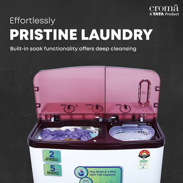 TATA Croma 7 KG Semi Automatic Washing Machine