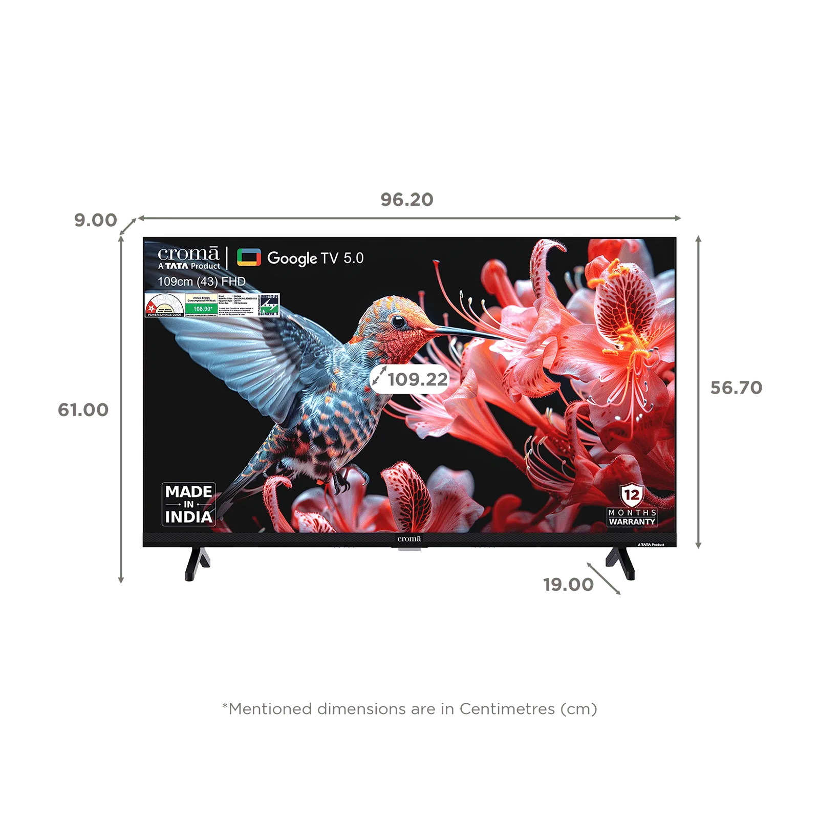 TATA Croma 43" Google FHD LED TV