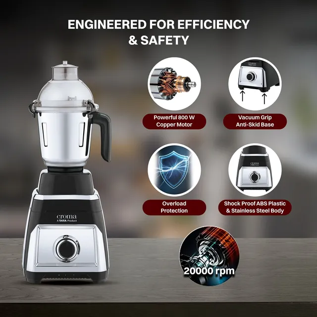 TATA Croma 800W Mixer Grinder