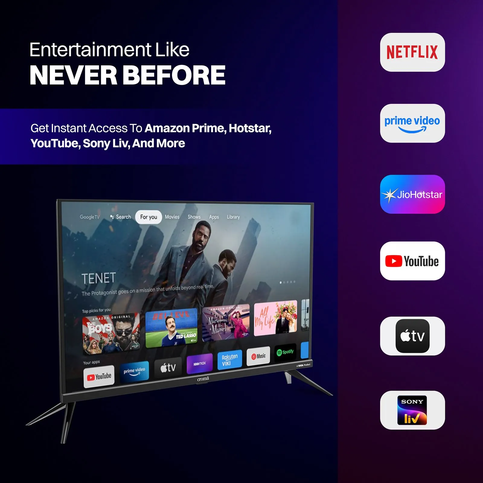 TATA Croma 32" HDR Smart TV