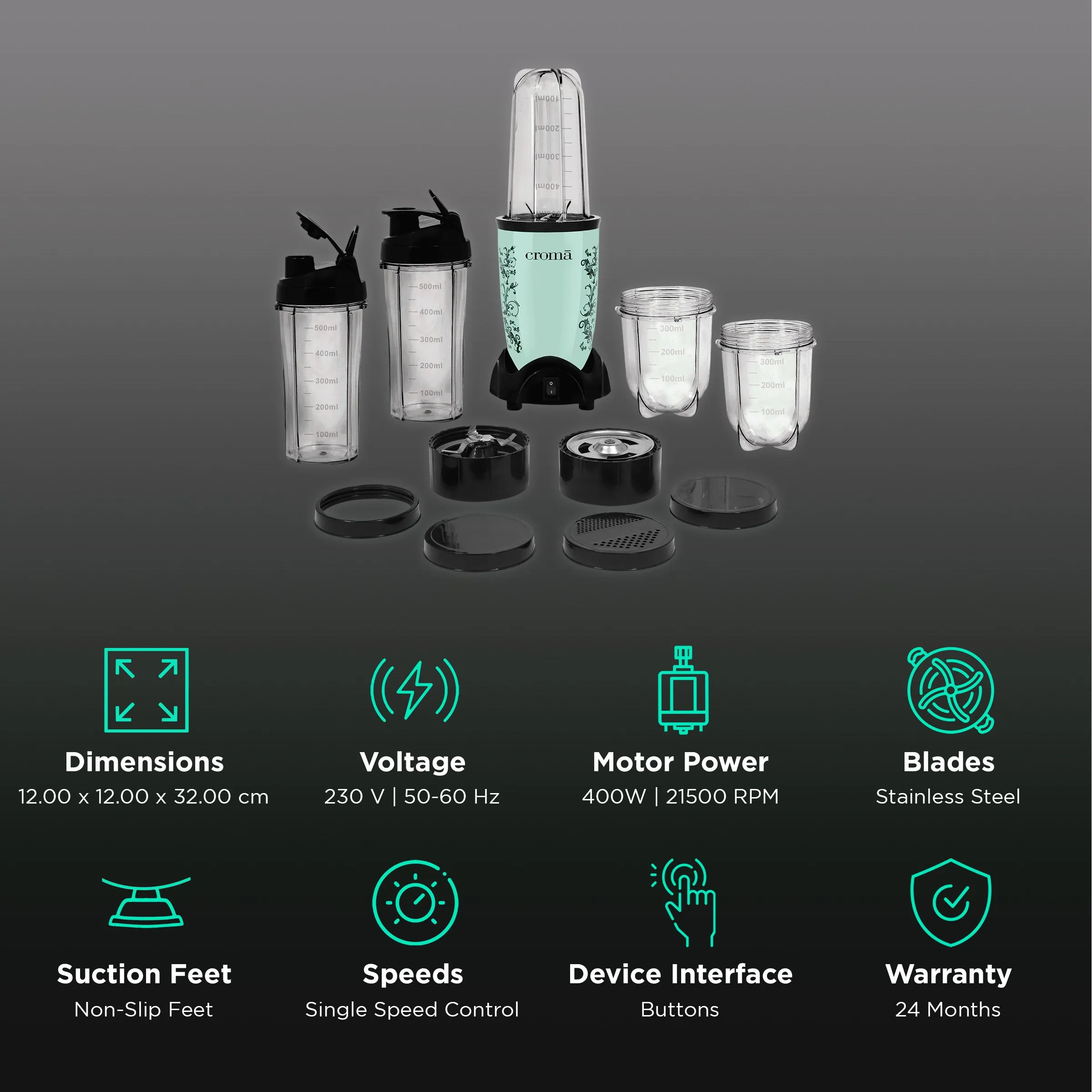 TATA Croma 450W Personal Blender