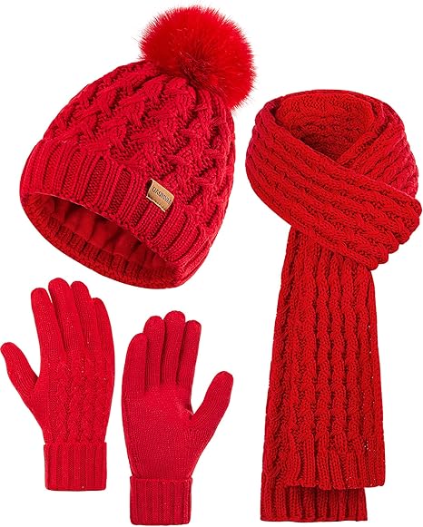 Red Winter Knitted Set