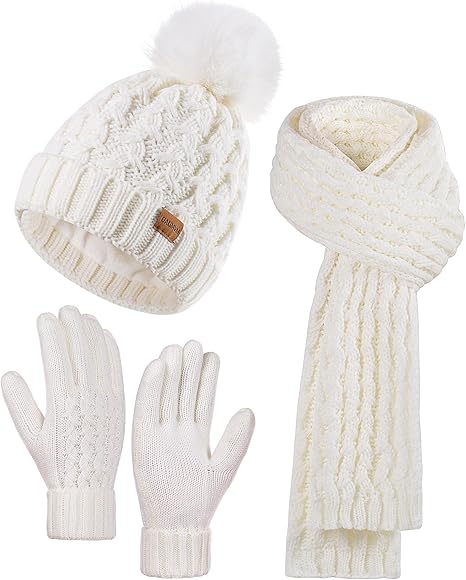 Winter Hat, Scarf, and Gloves Set