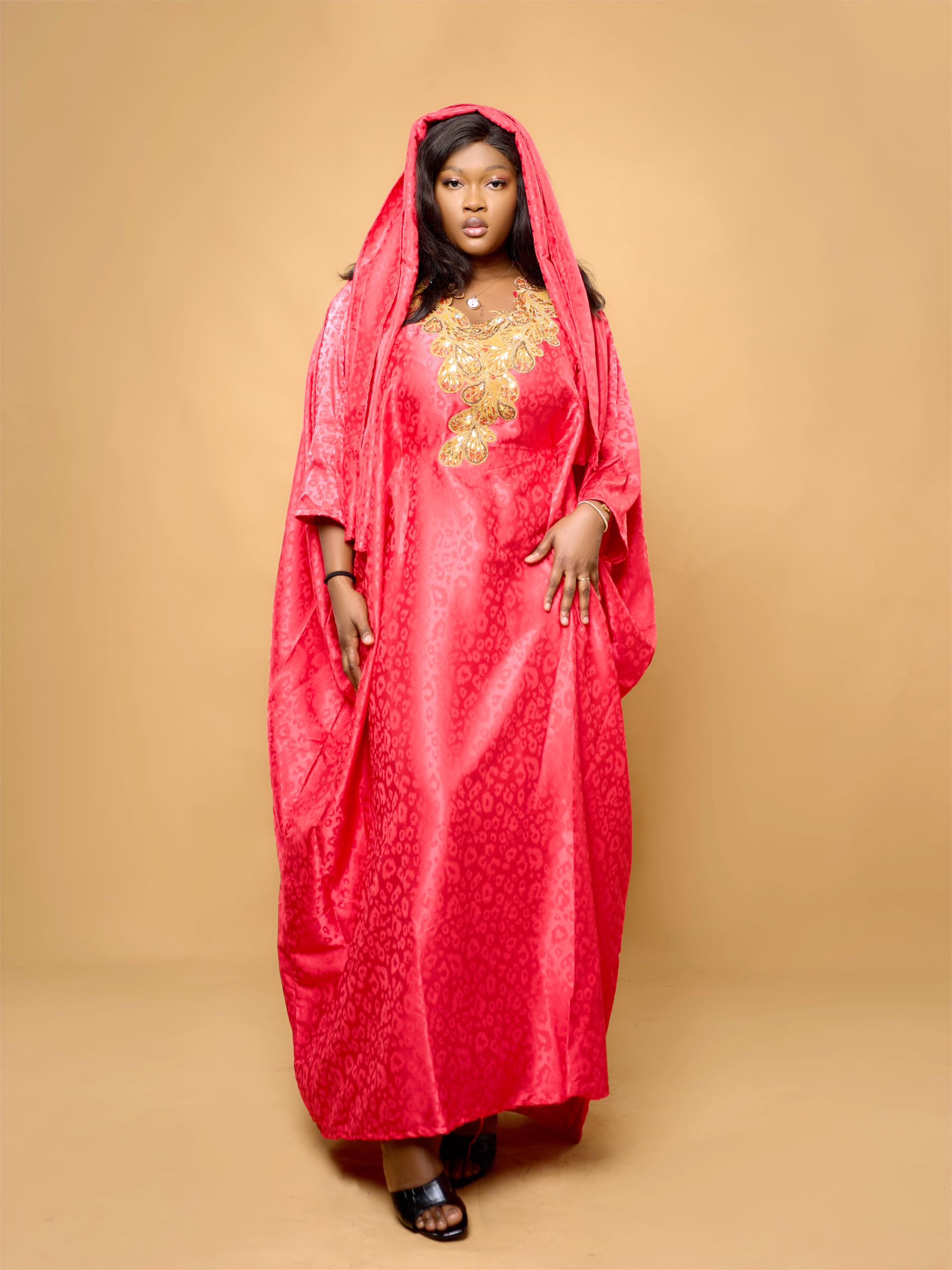 Boubou élégant rouge