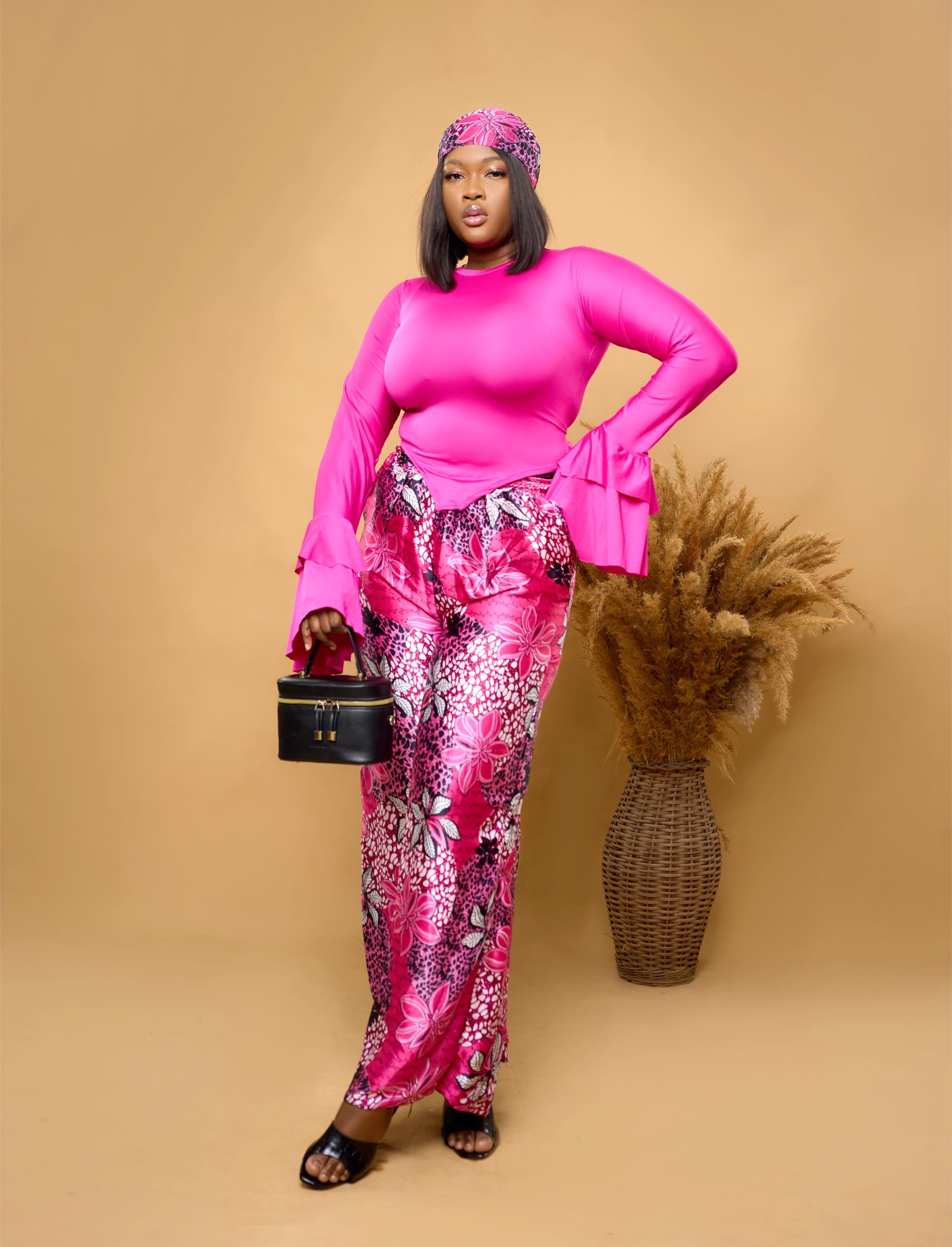 Tenue élégante rose