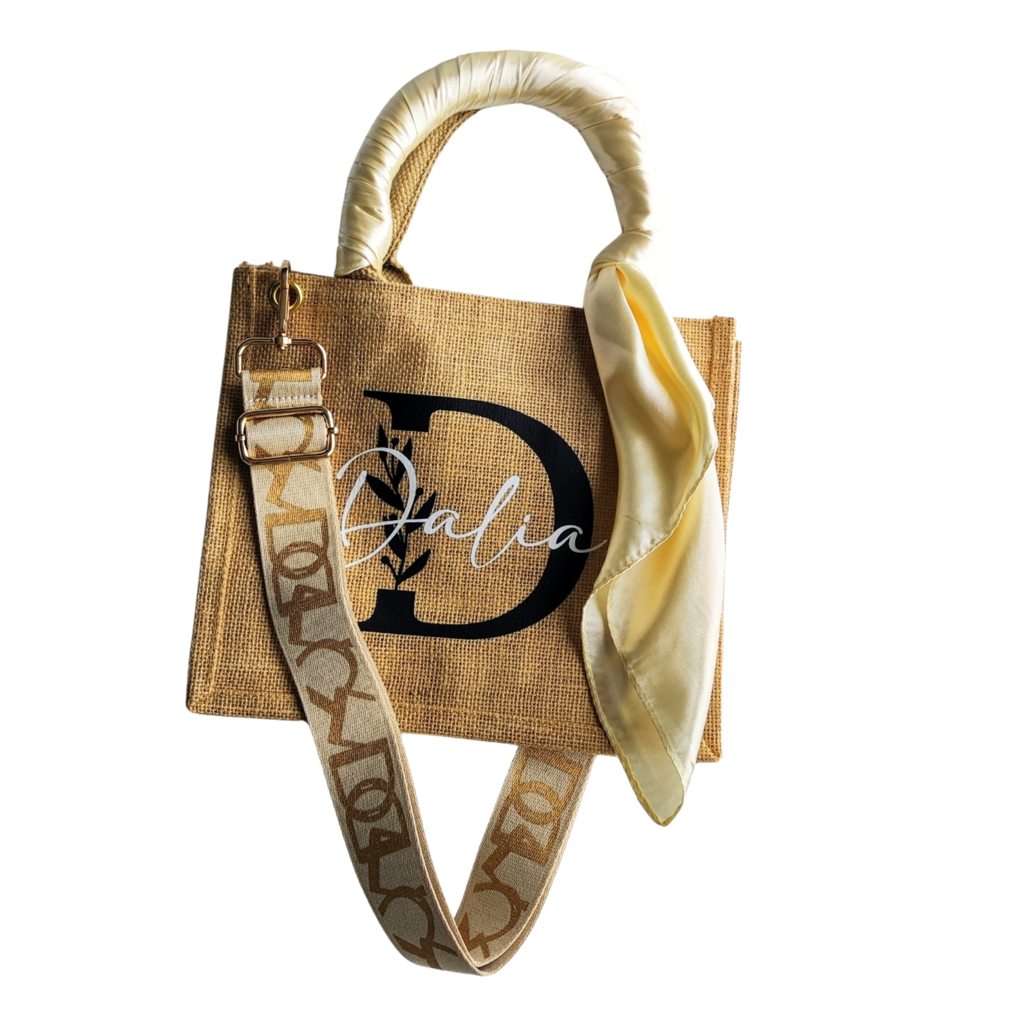 Bandoulière Beige et Doré