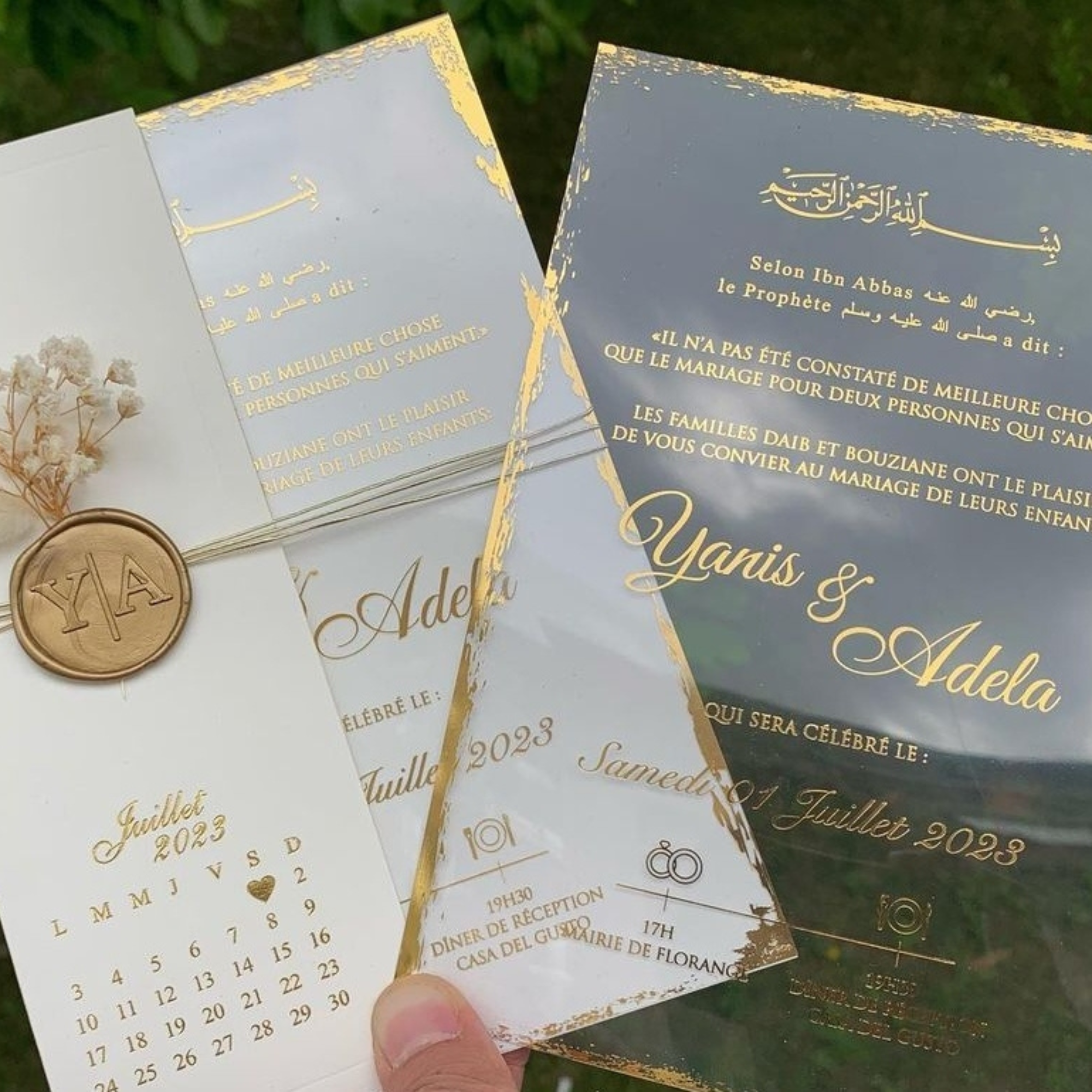 Faire Part Calendrier Blanc