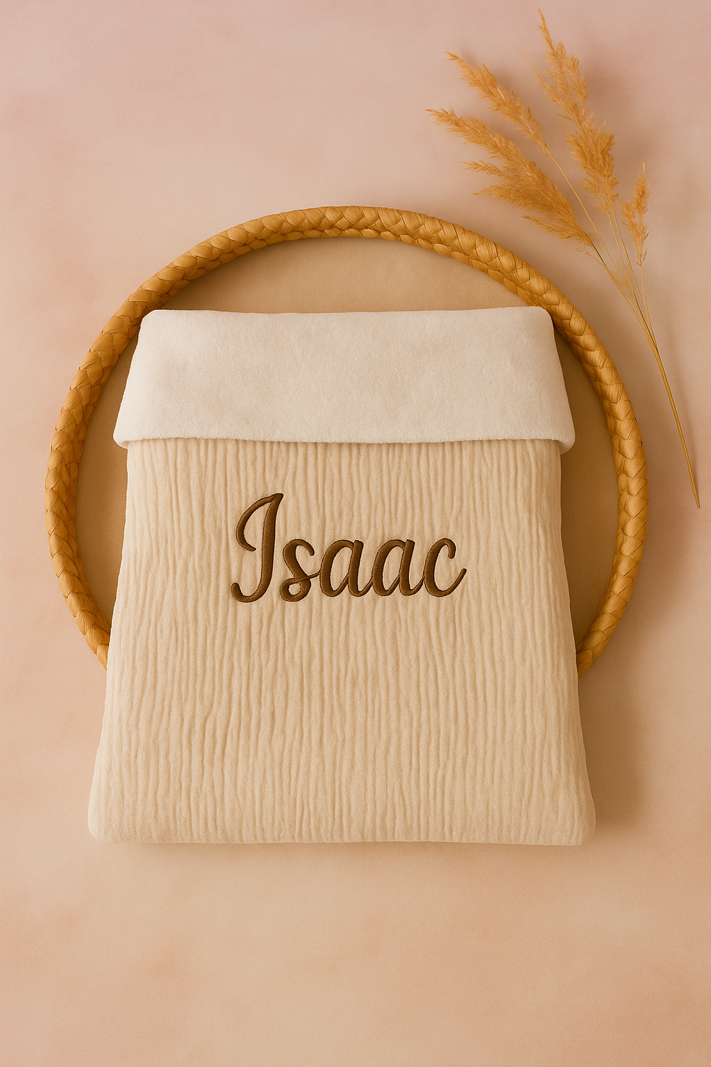 Plaid personnalisé prénom brodé