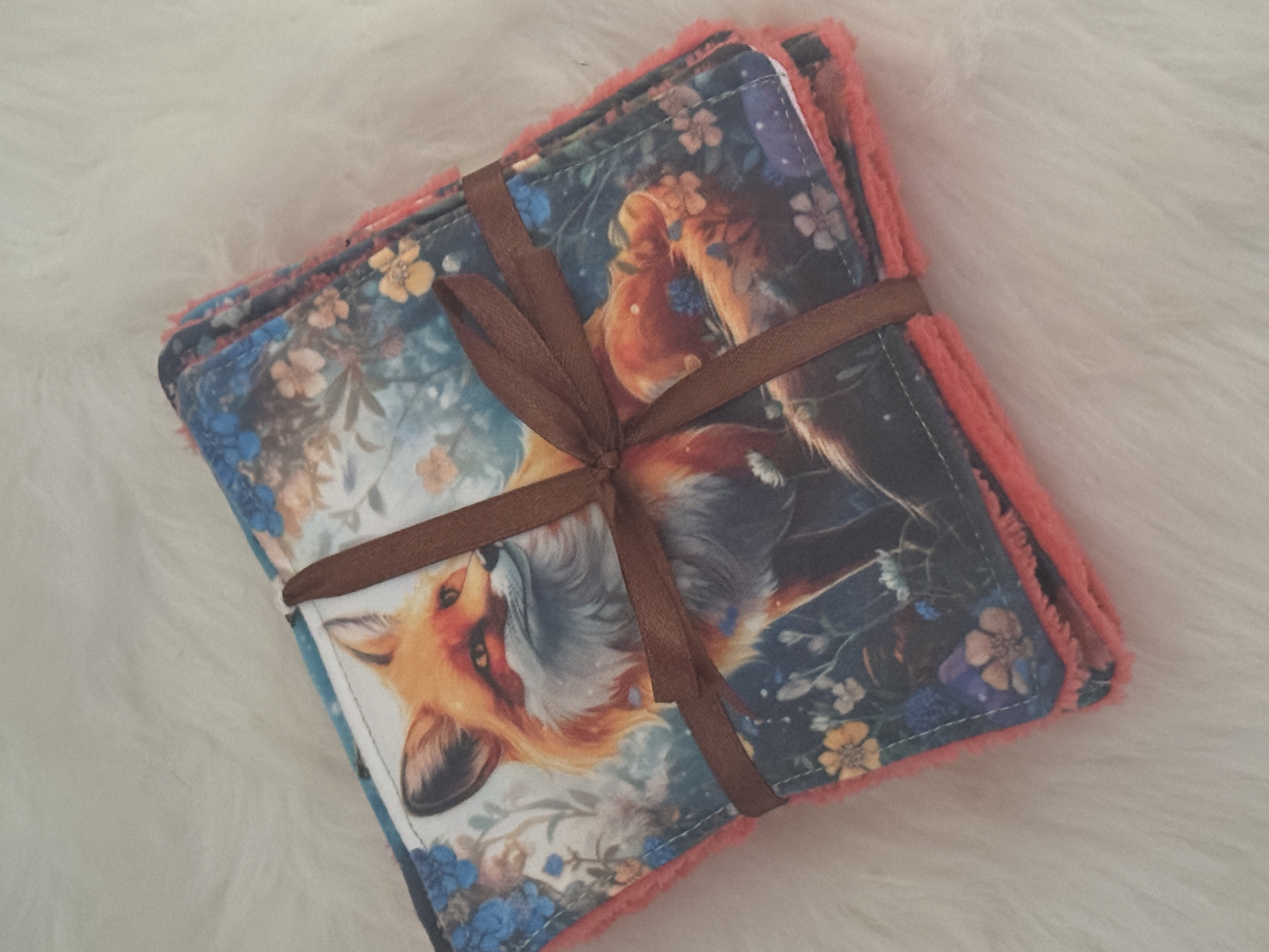 LINGETTES LAVABLES DEMAQUILLANTES FAIT MAIN THEME RENARD