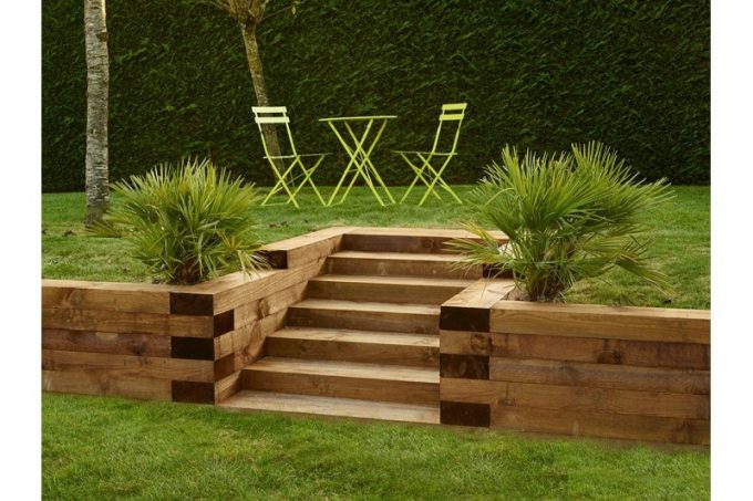 Traverse paysagère en chêne 100x200 3m