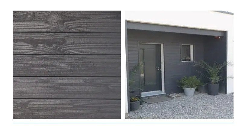 Bardage sapin du nord finition peinture gris graphite Choix2 20x125 4,16m