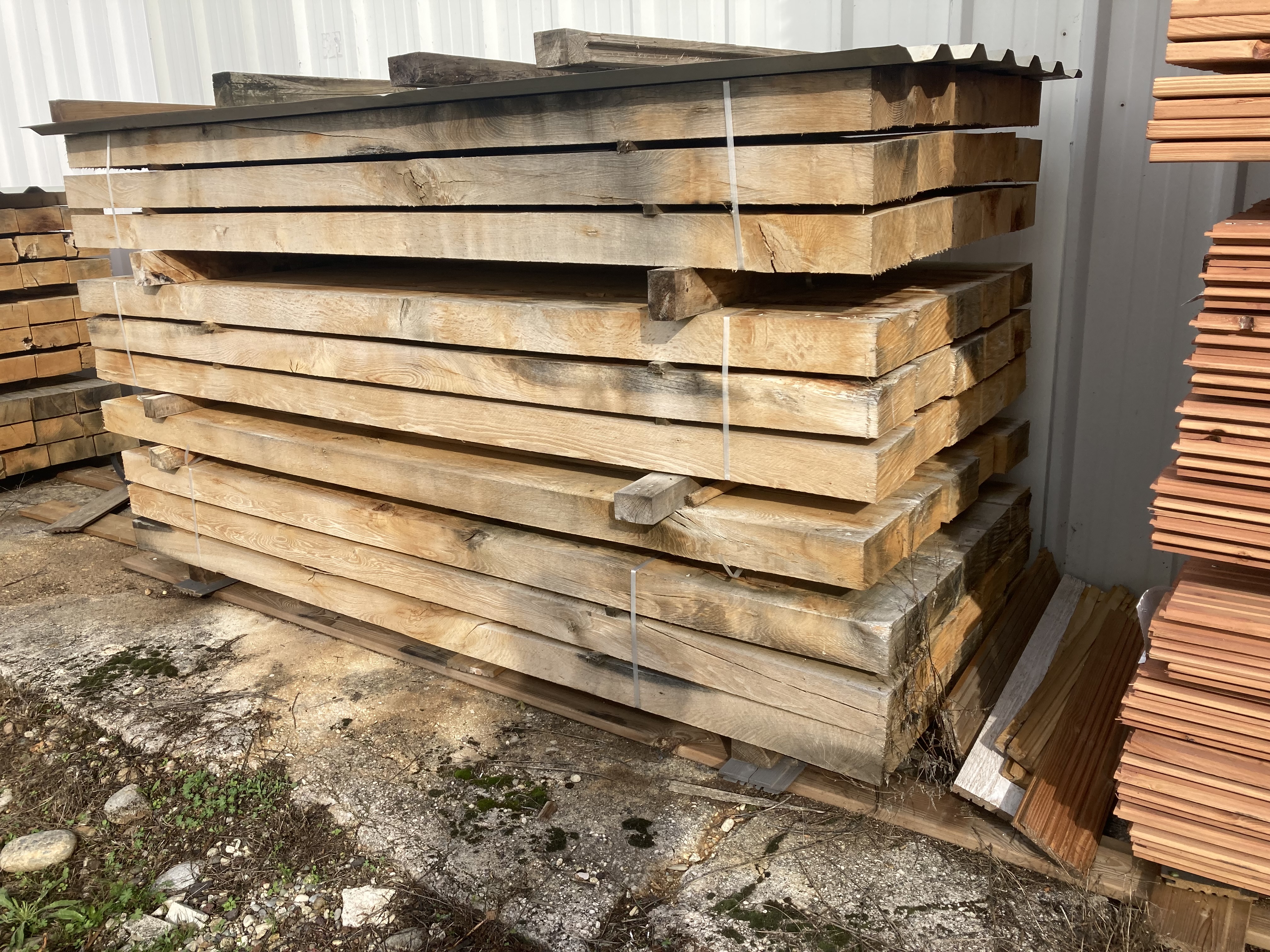 Traverse paysagère en chêne 100x200 2m