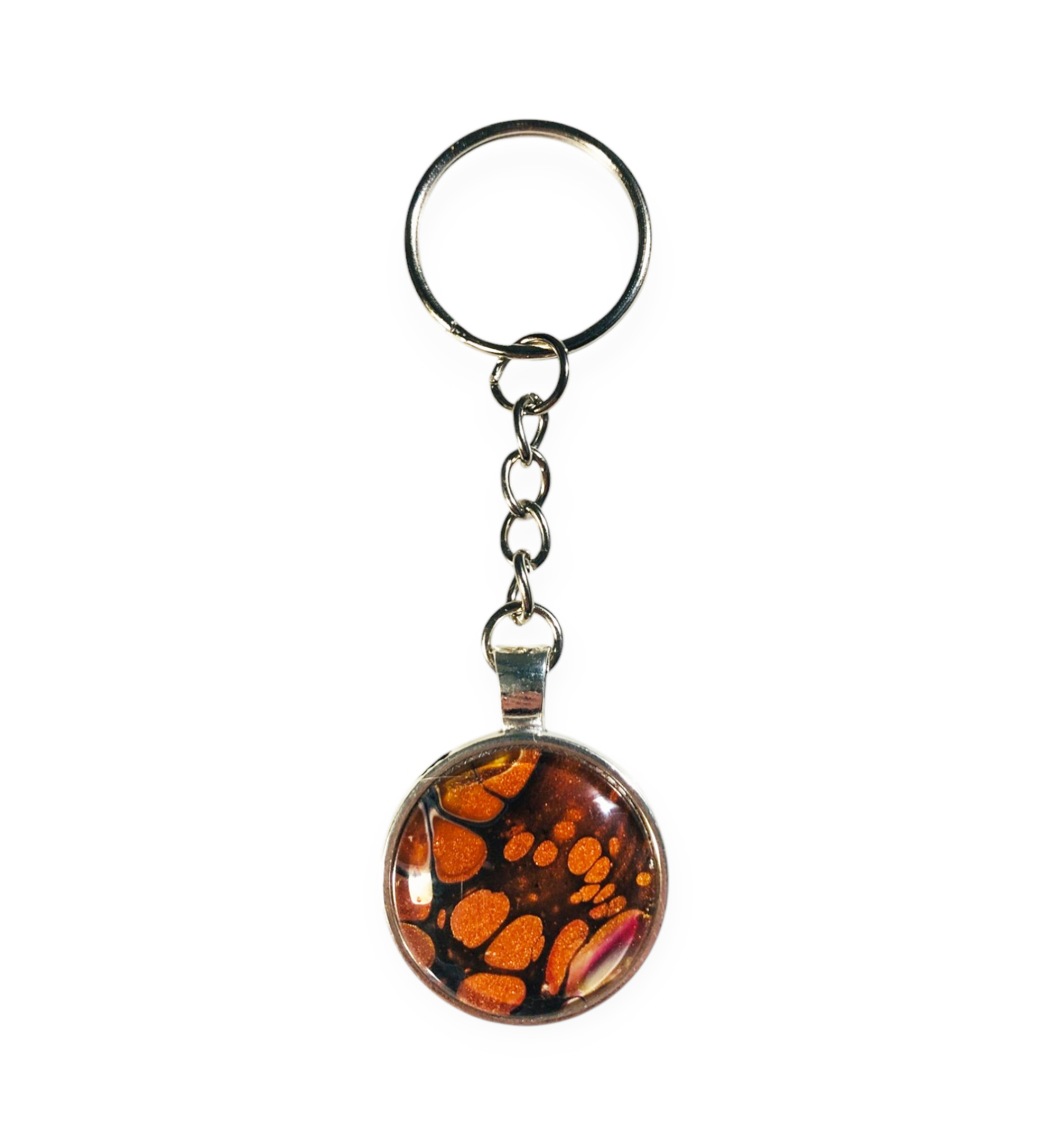 Glass Keyring – Simmering Honey