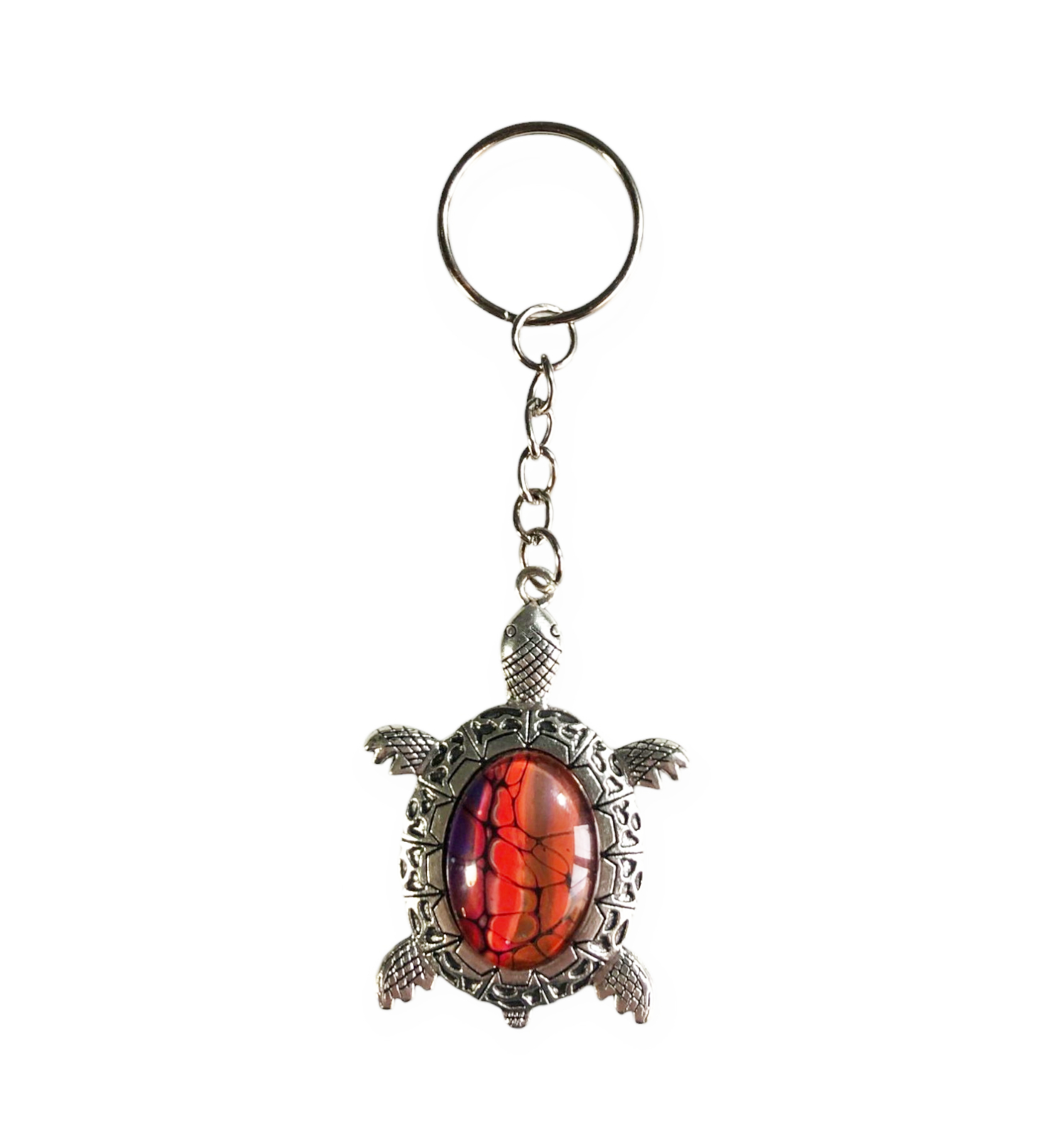 Glass Turtle Keyring - Sunrise