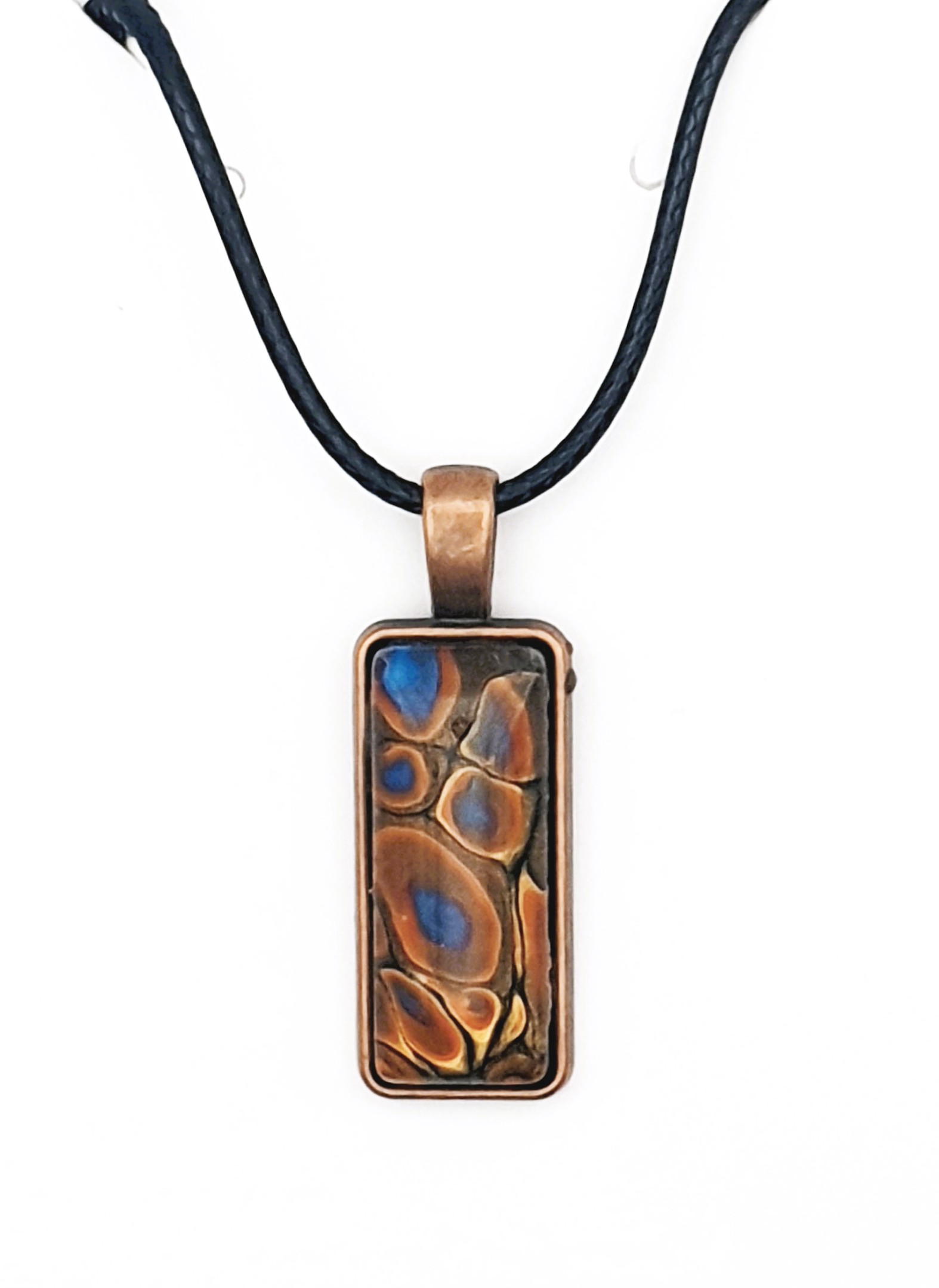 Glass Pendant - Peacock Wing