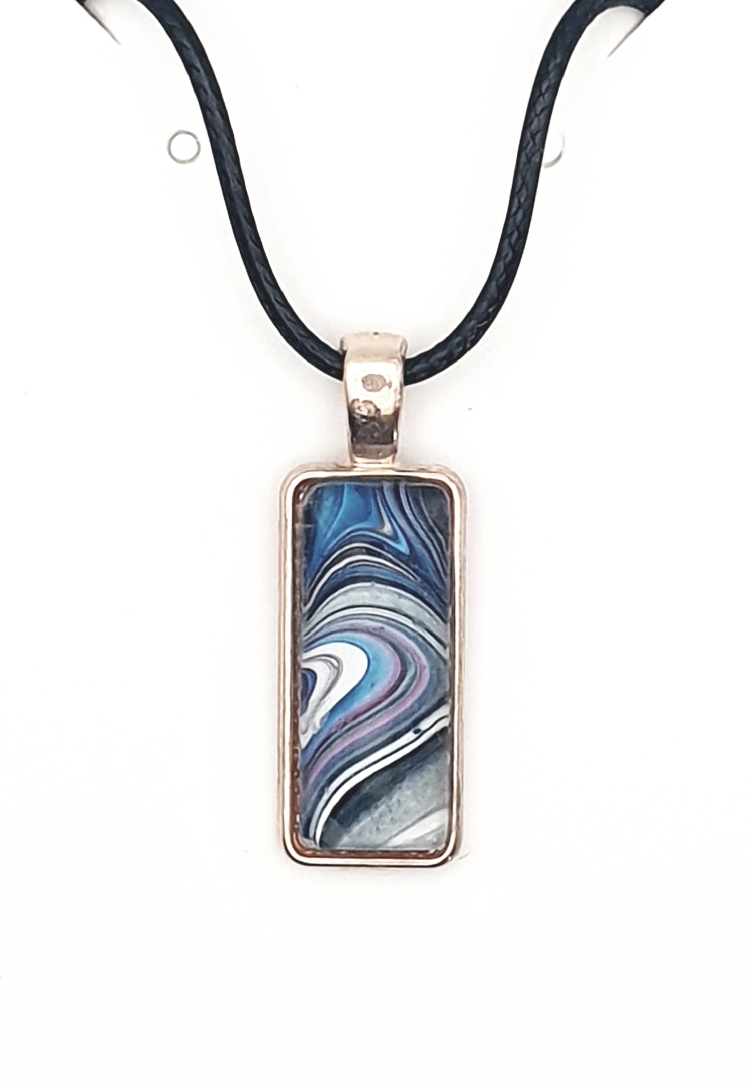 Glass Pendant - Midnight Vortex