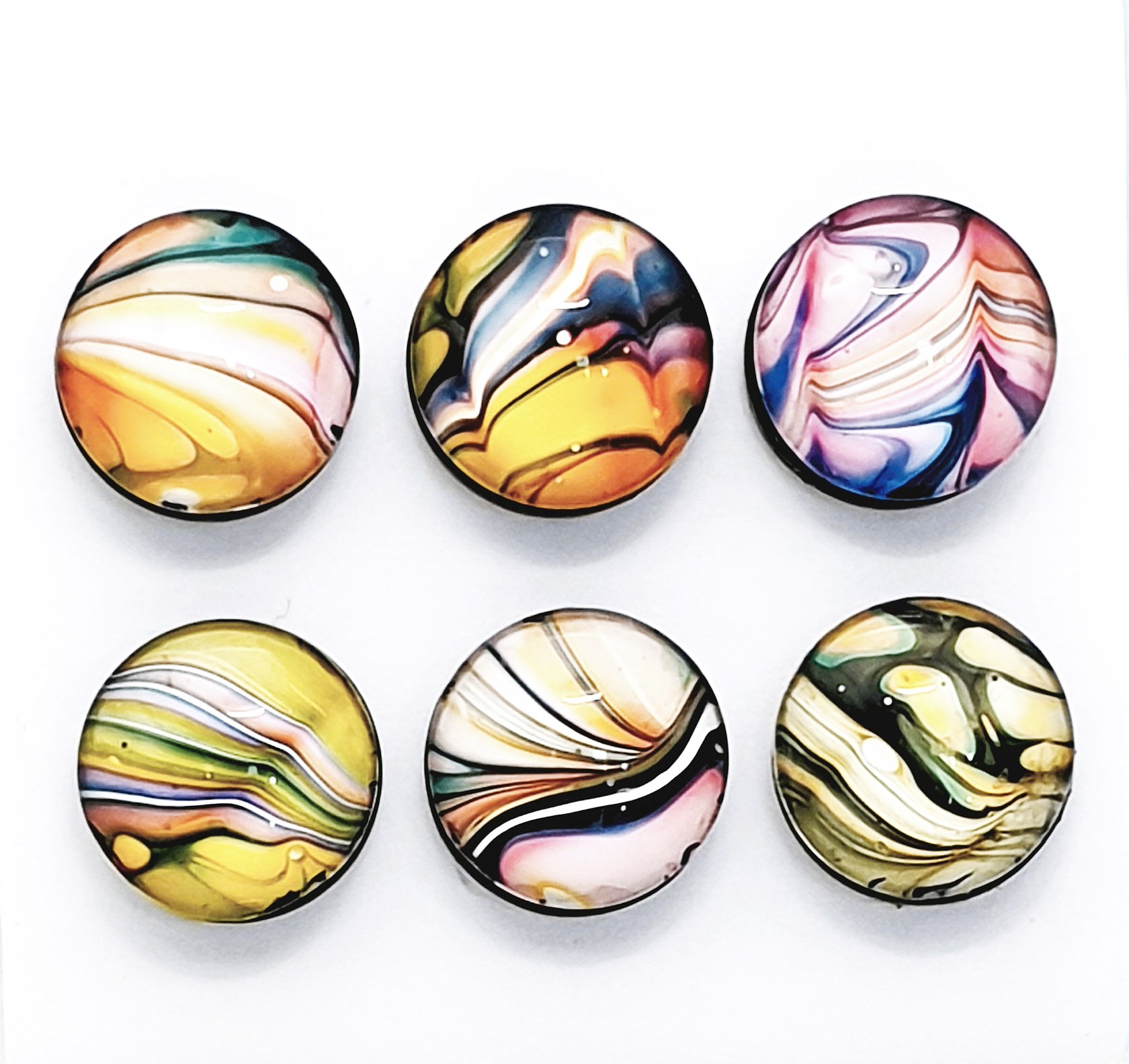 Glass Magnet 2cm Set - Fairground