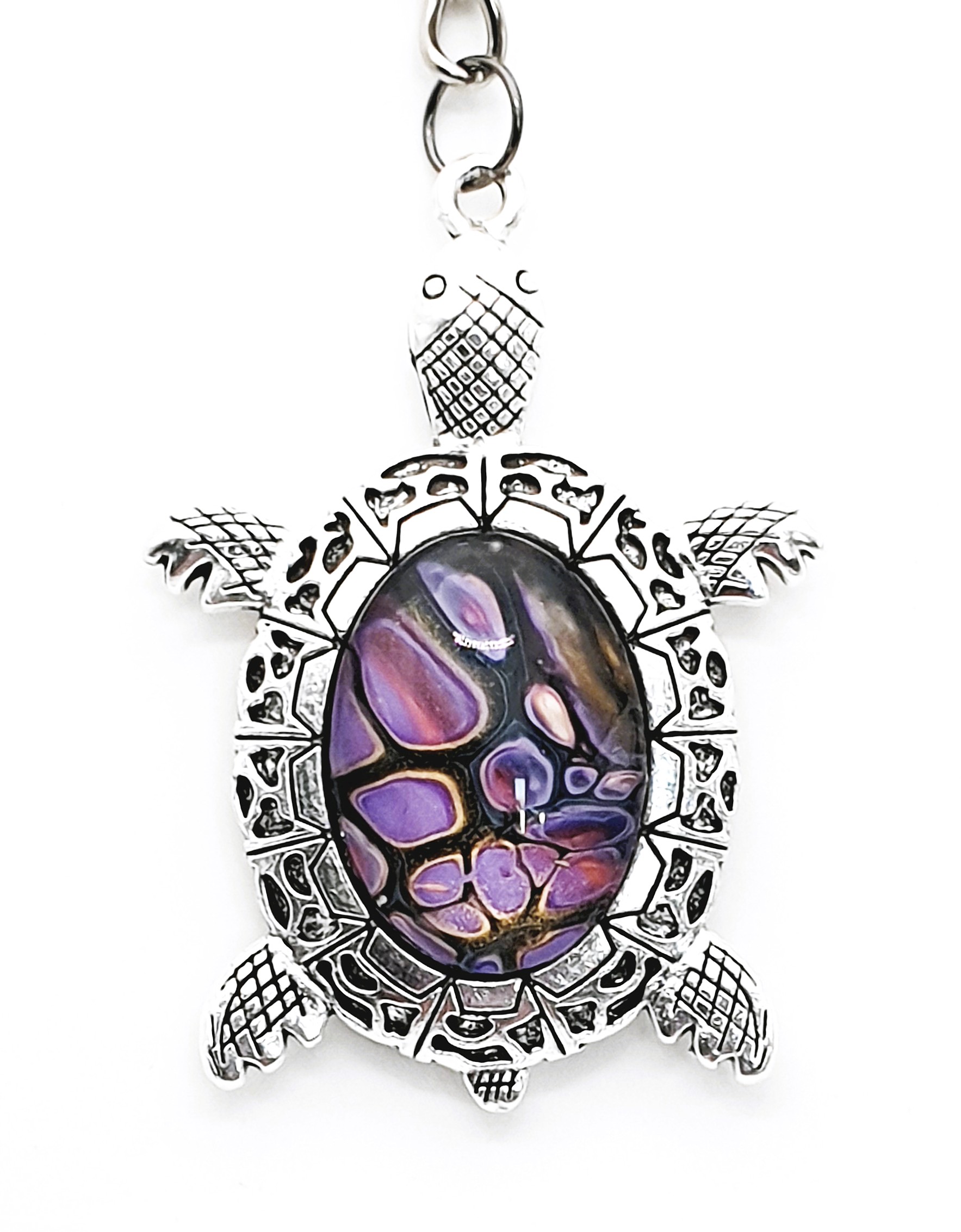 Glass Turtle Keyring - Irregular Dream
