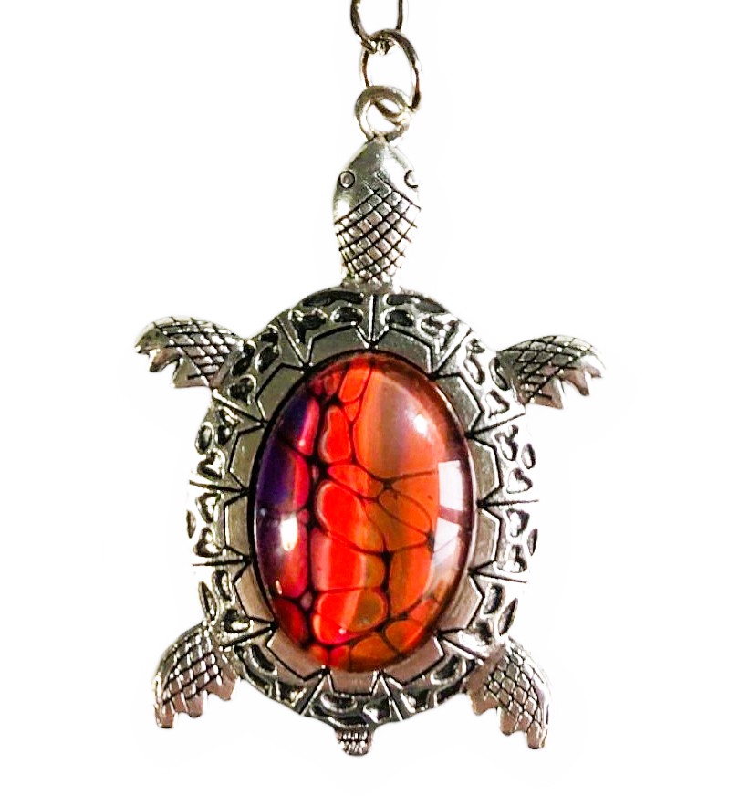 Glass Turtle Keyring - Sunrise