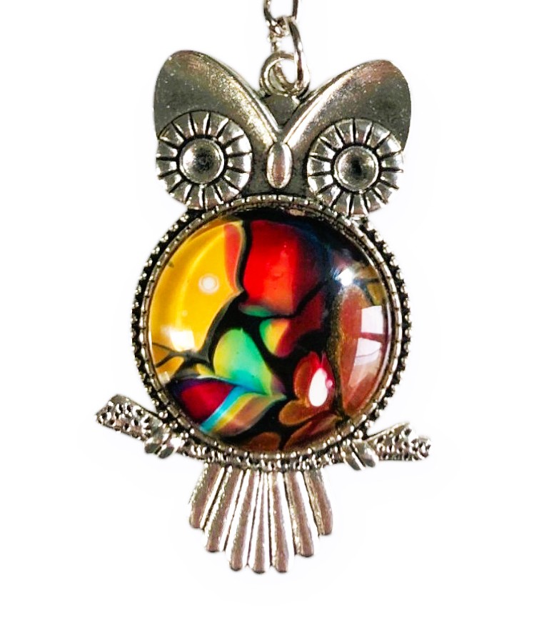 Glass Owl Keyring – Catalonia