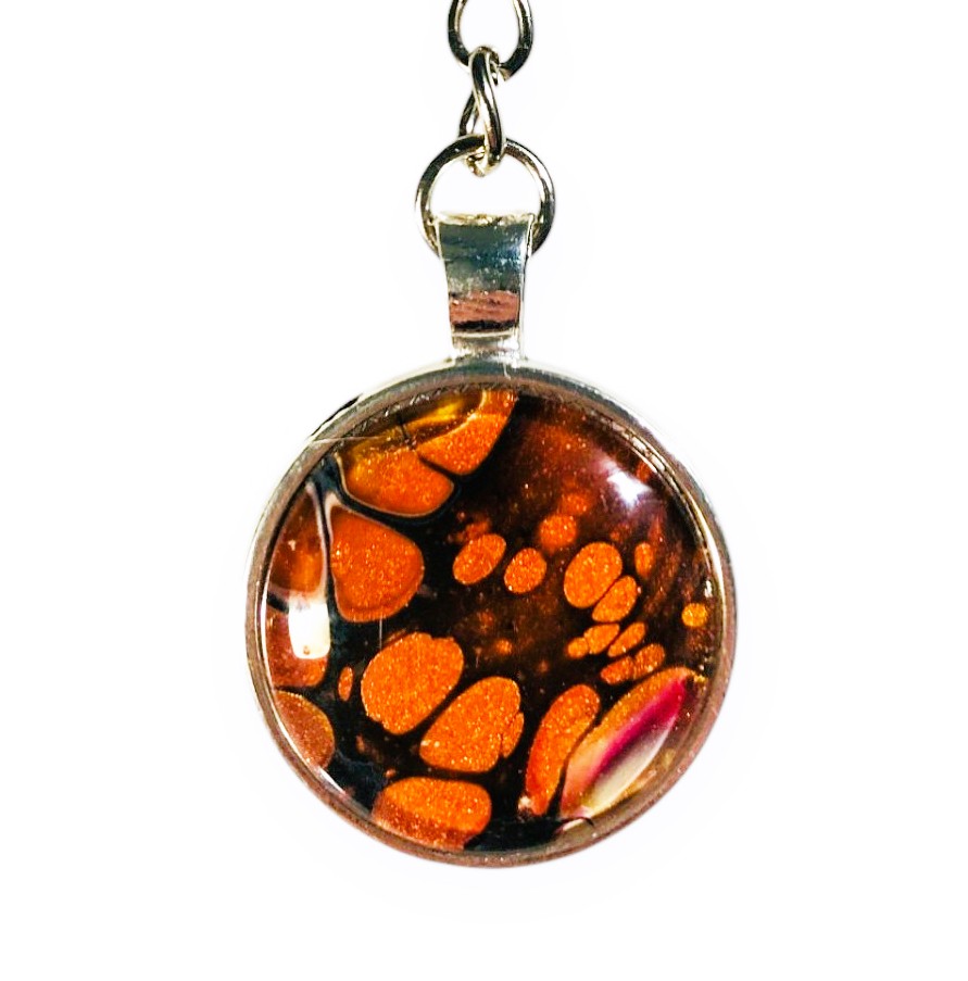 Glass Keyring – Simmering Honey