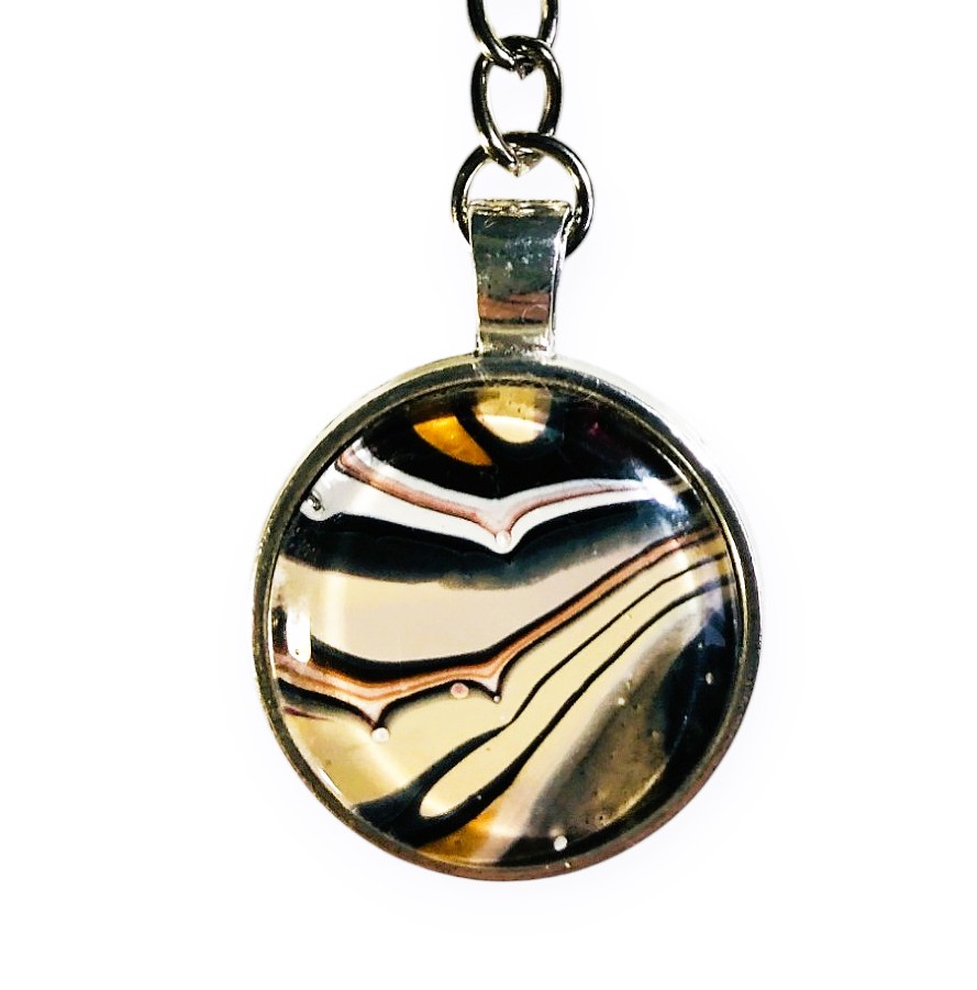 Glass Keyring – Thunder