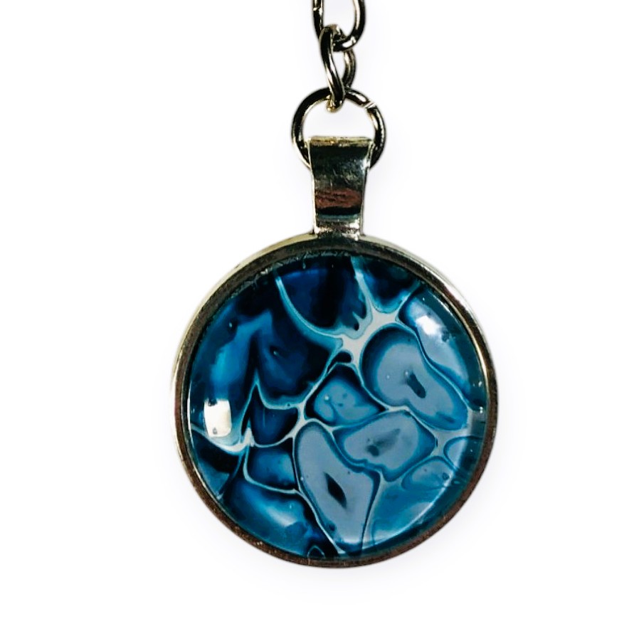 Glass Keyring – Sea Stone