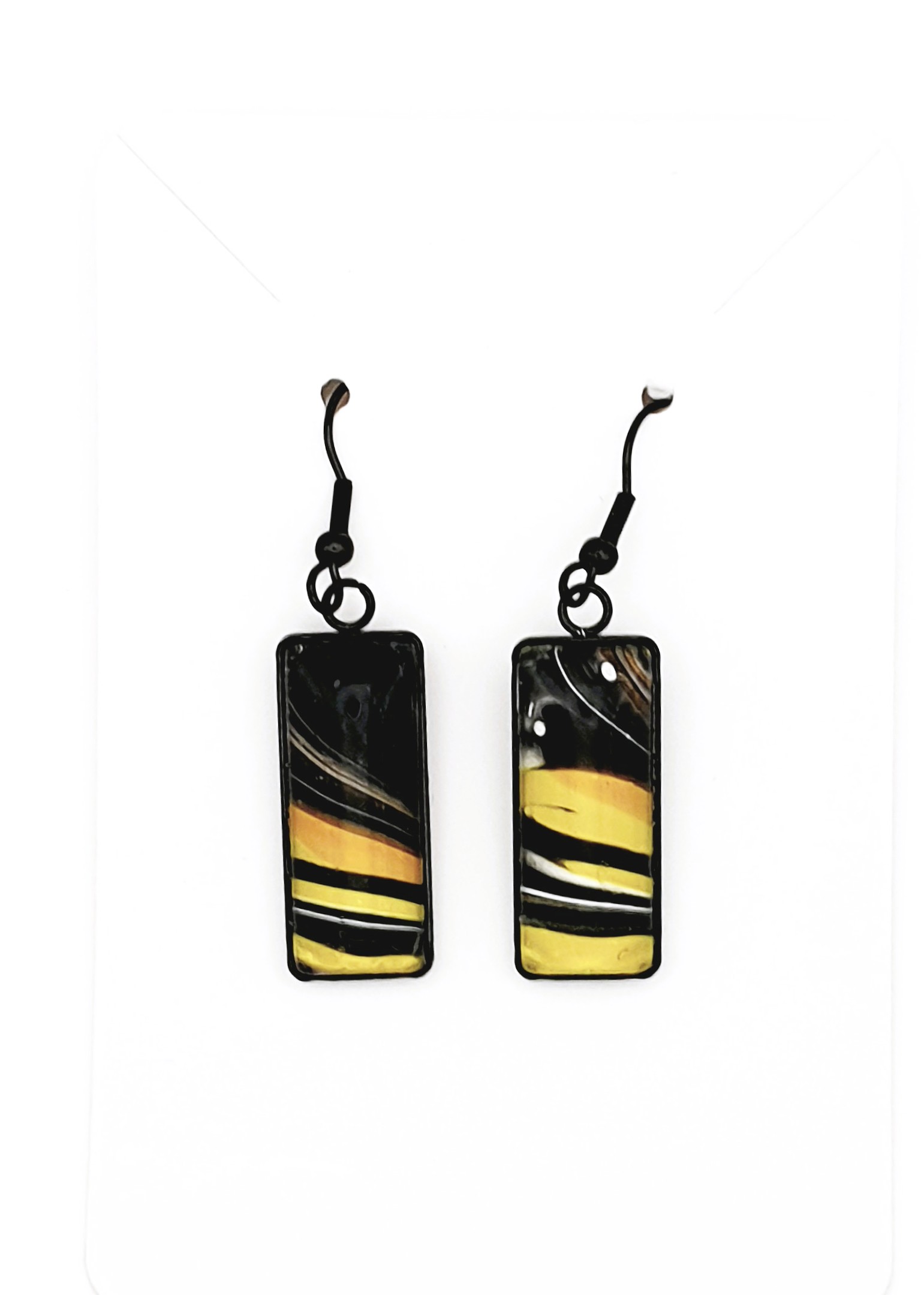 Glass Drop Earrings - Bee Cool