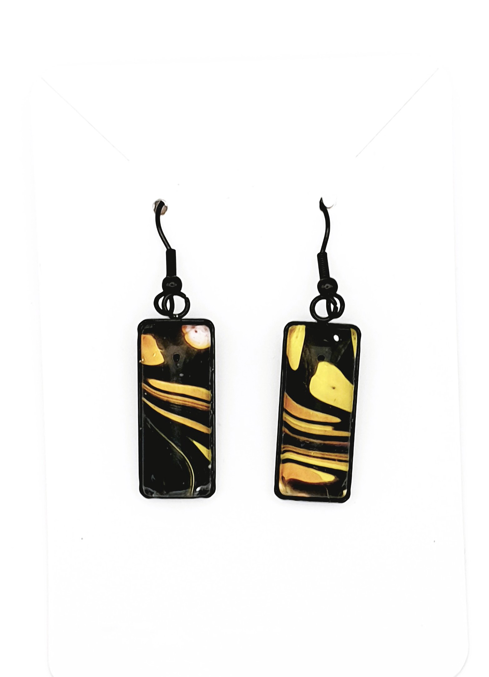 Glass Drop Earrings - Neon Rebel