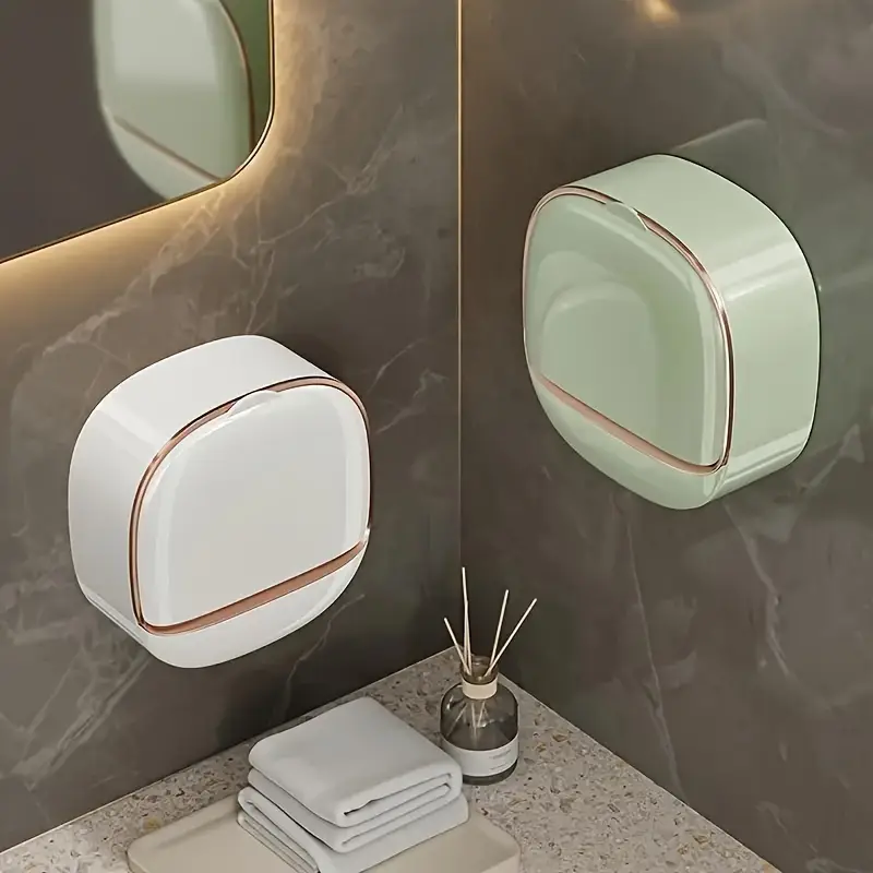  Jabonera de Pared con Tapa - Sin Taladro