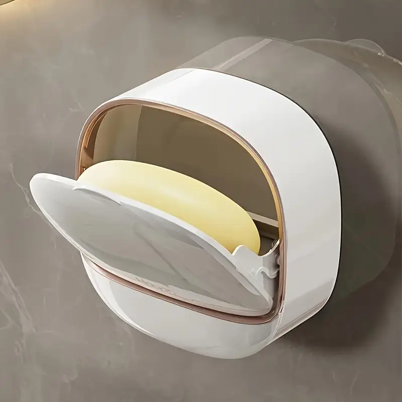  Jabonera de Pared con Tapa - Sin Taladro