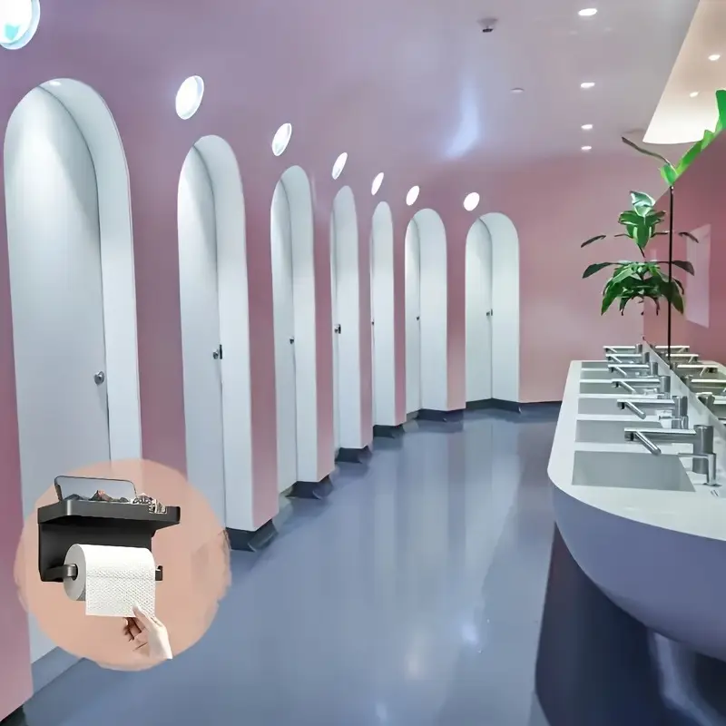 Soporte de Pared para Pañuelos con Estante para Toallitas