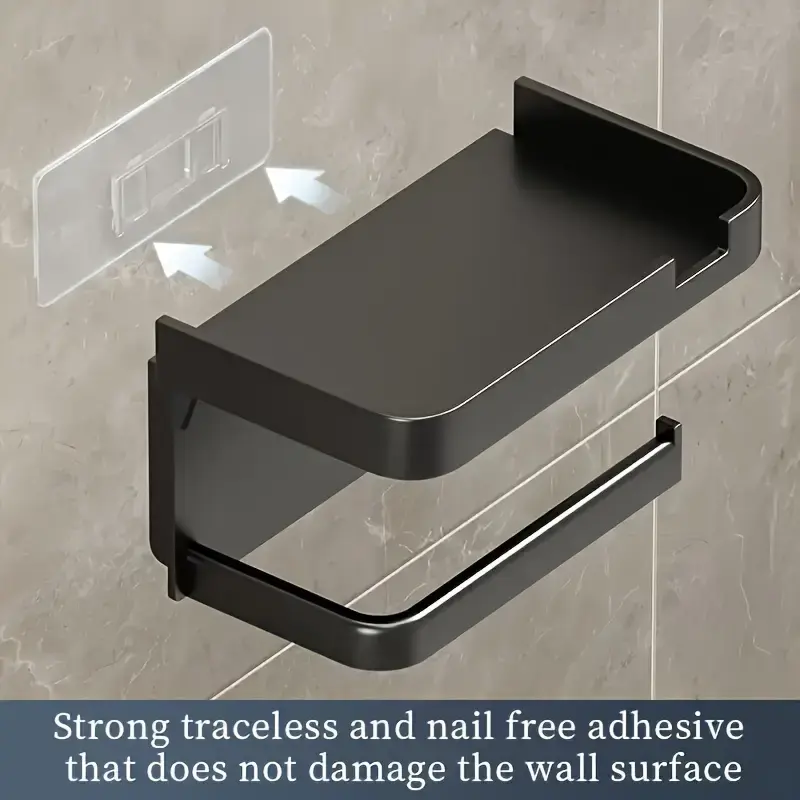 Soporte de Pared para Pañuelos con Estante para Toallitas