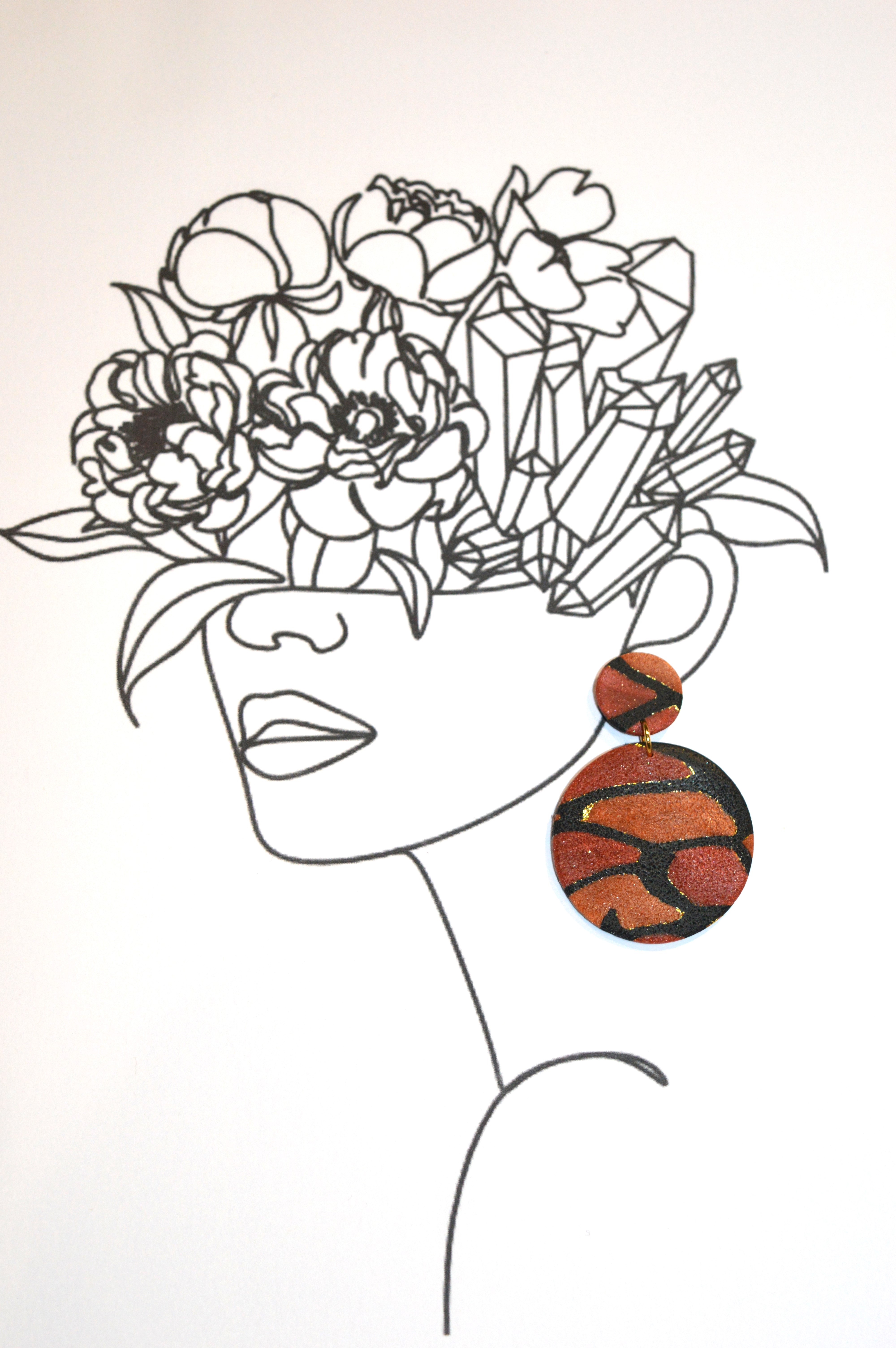 Boucles d'oreilles irisées