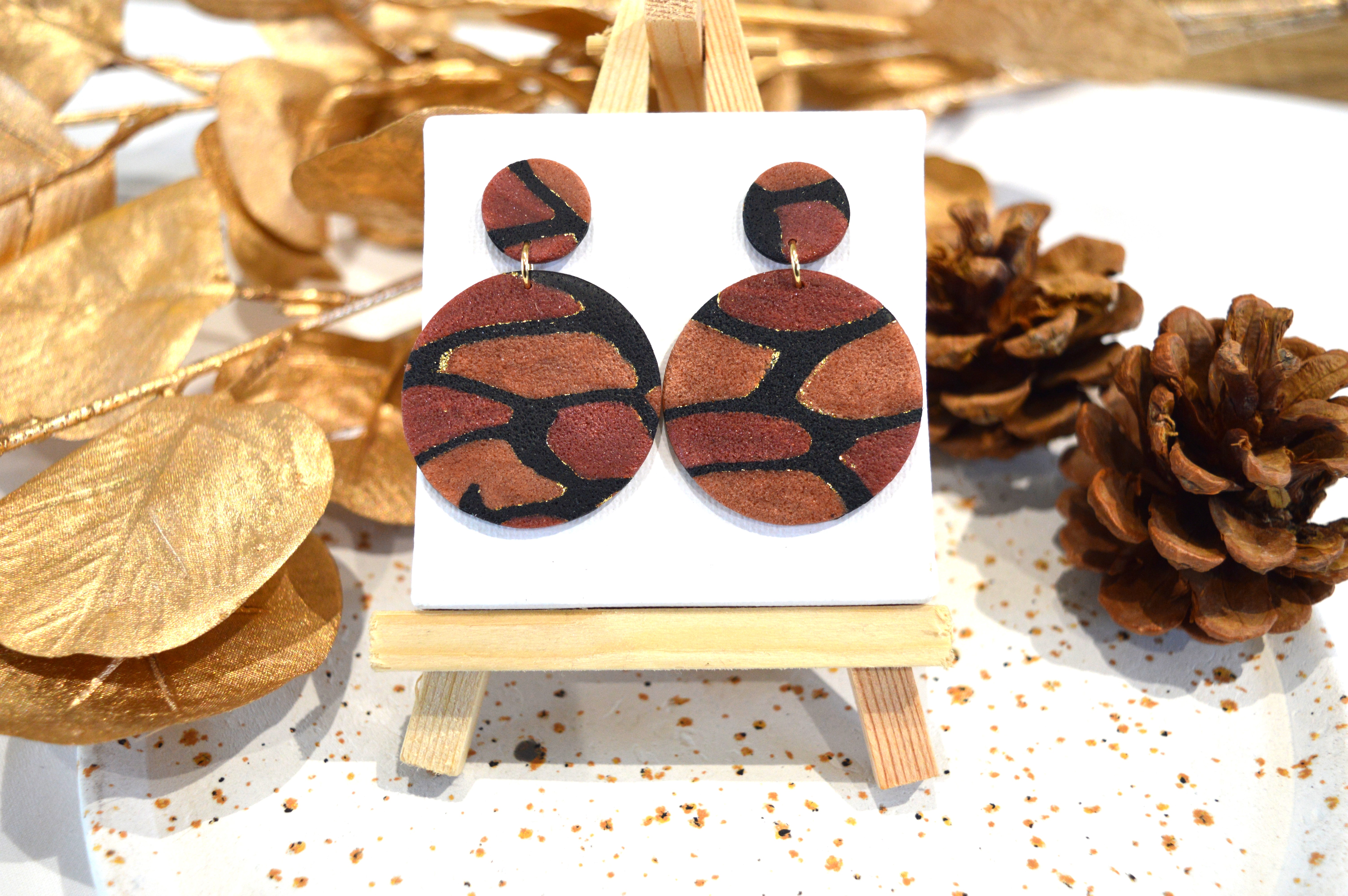 Boucles d'oreilles irisées