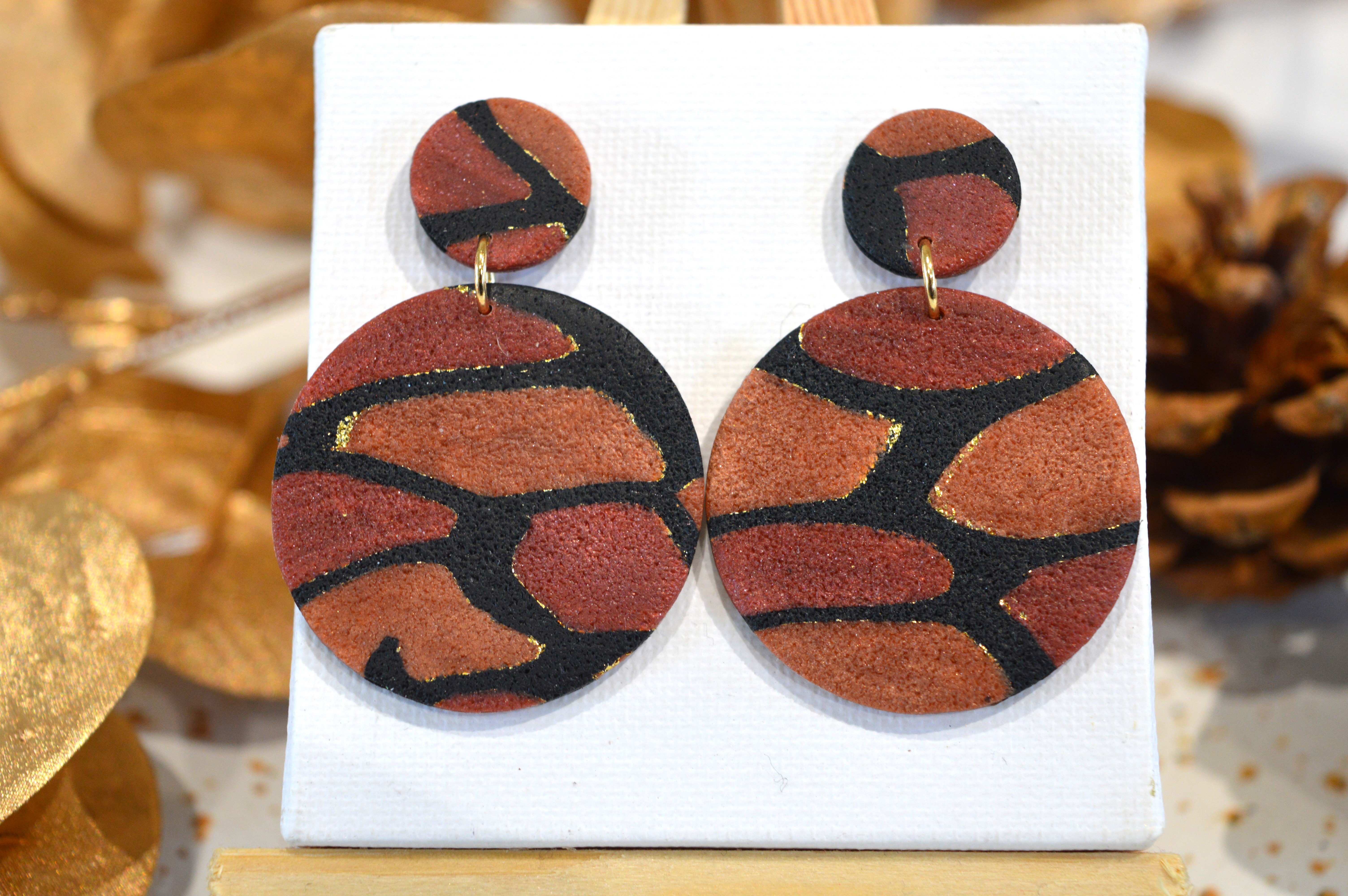 Boucles d'oreilles irisées