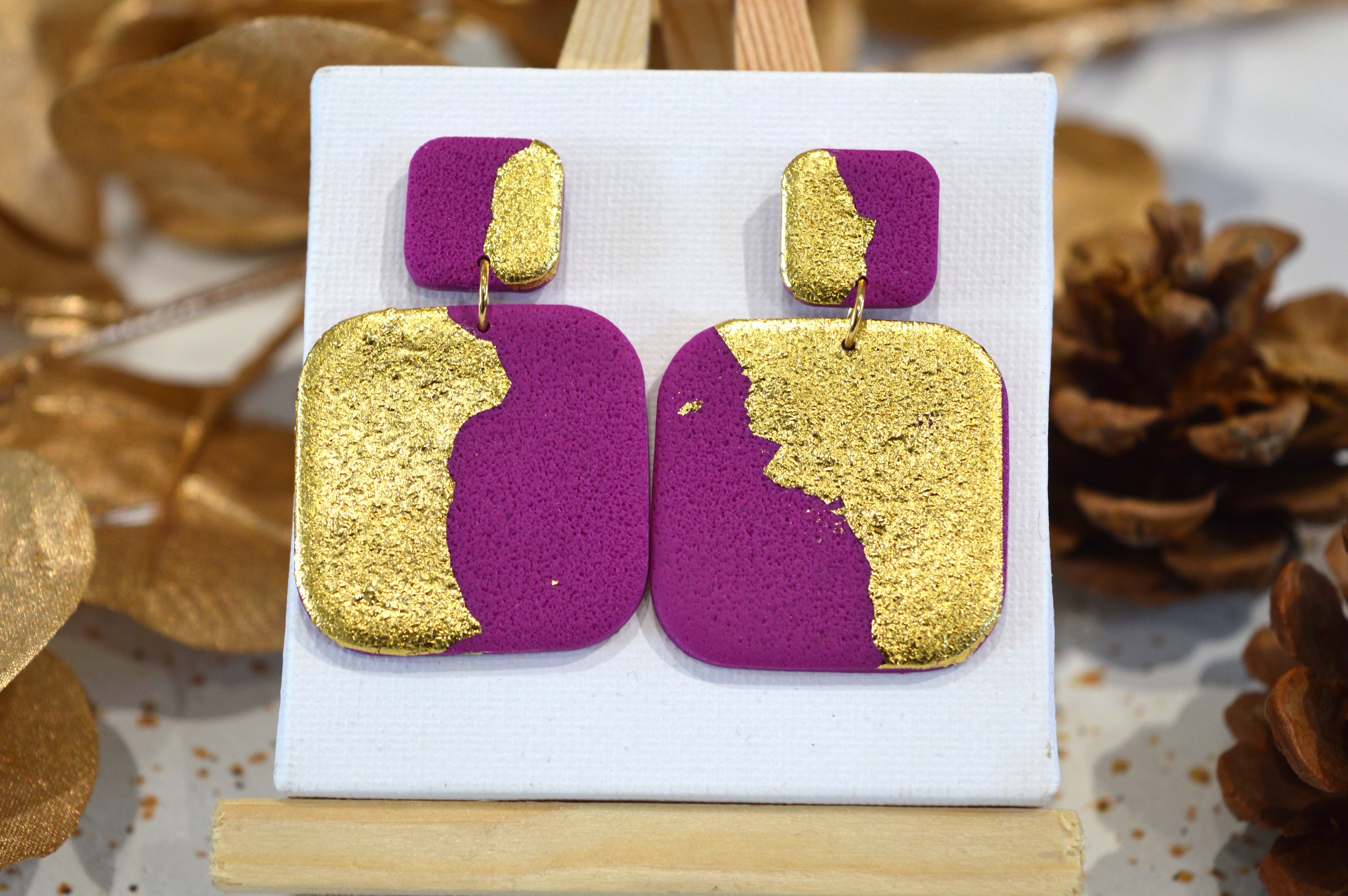 Boucles d'oreilles Raymonde rose