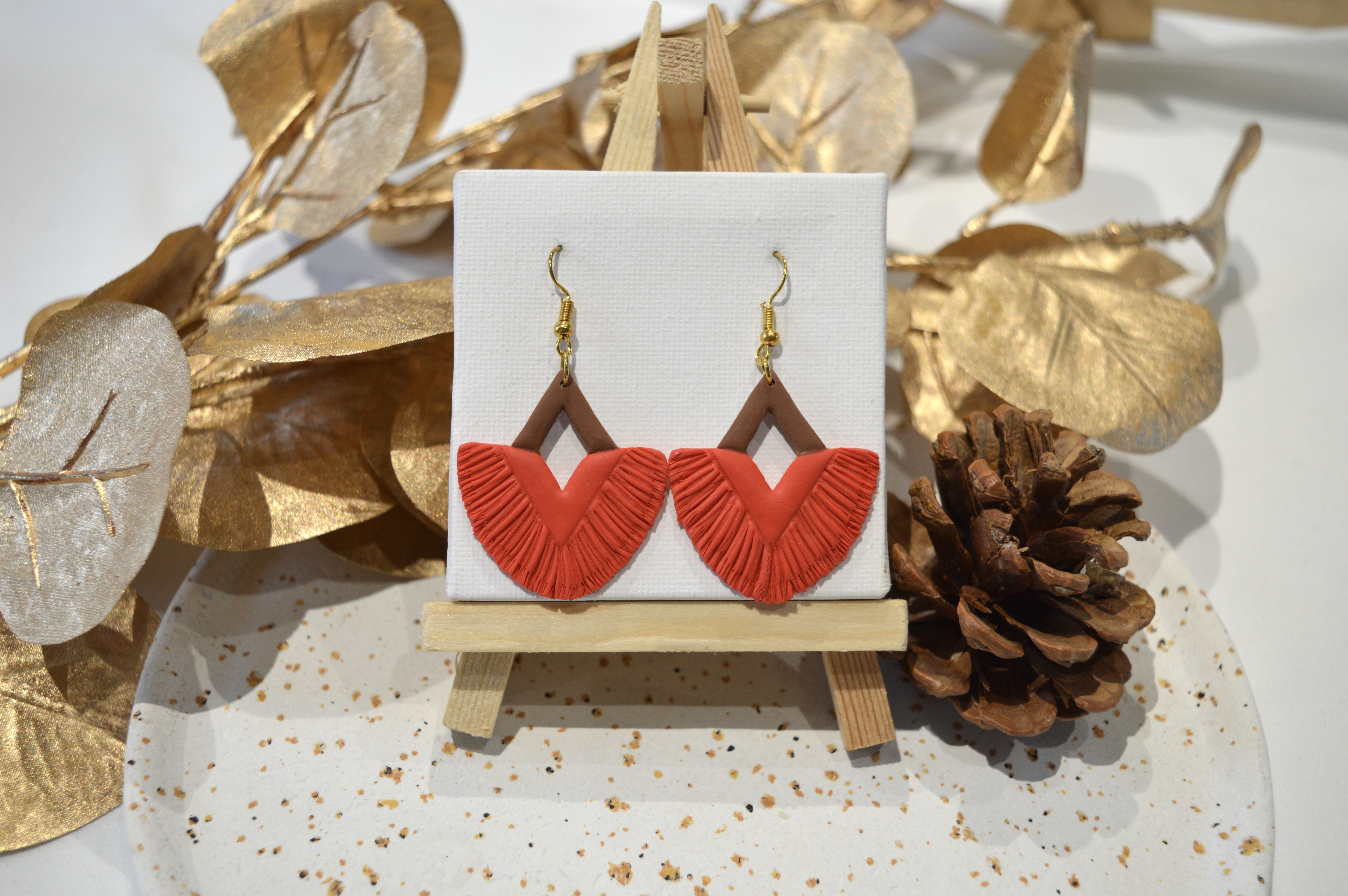 Macramé rouge