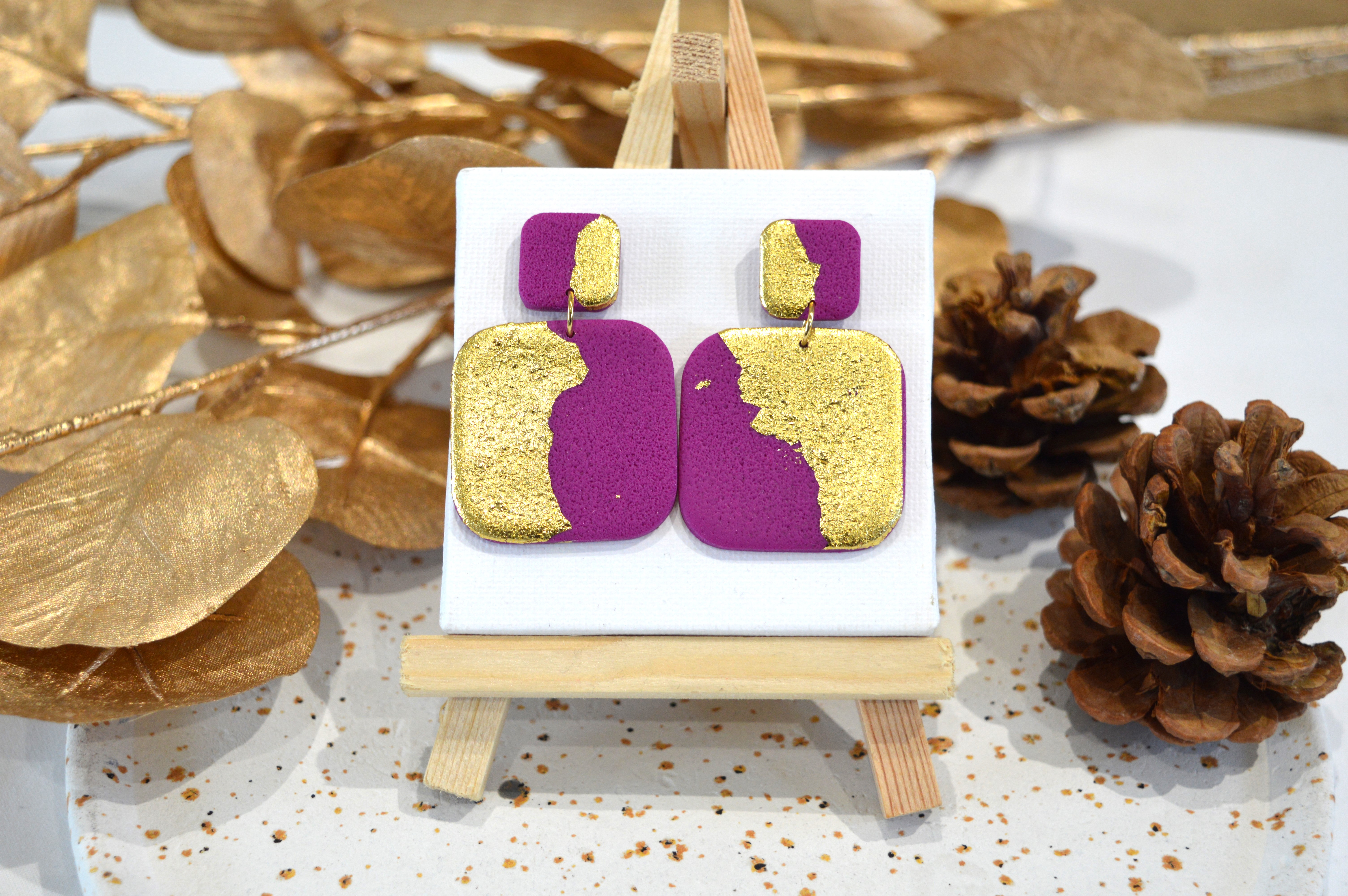 Boucles d'oreilles Raymonde rose
