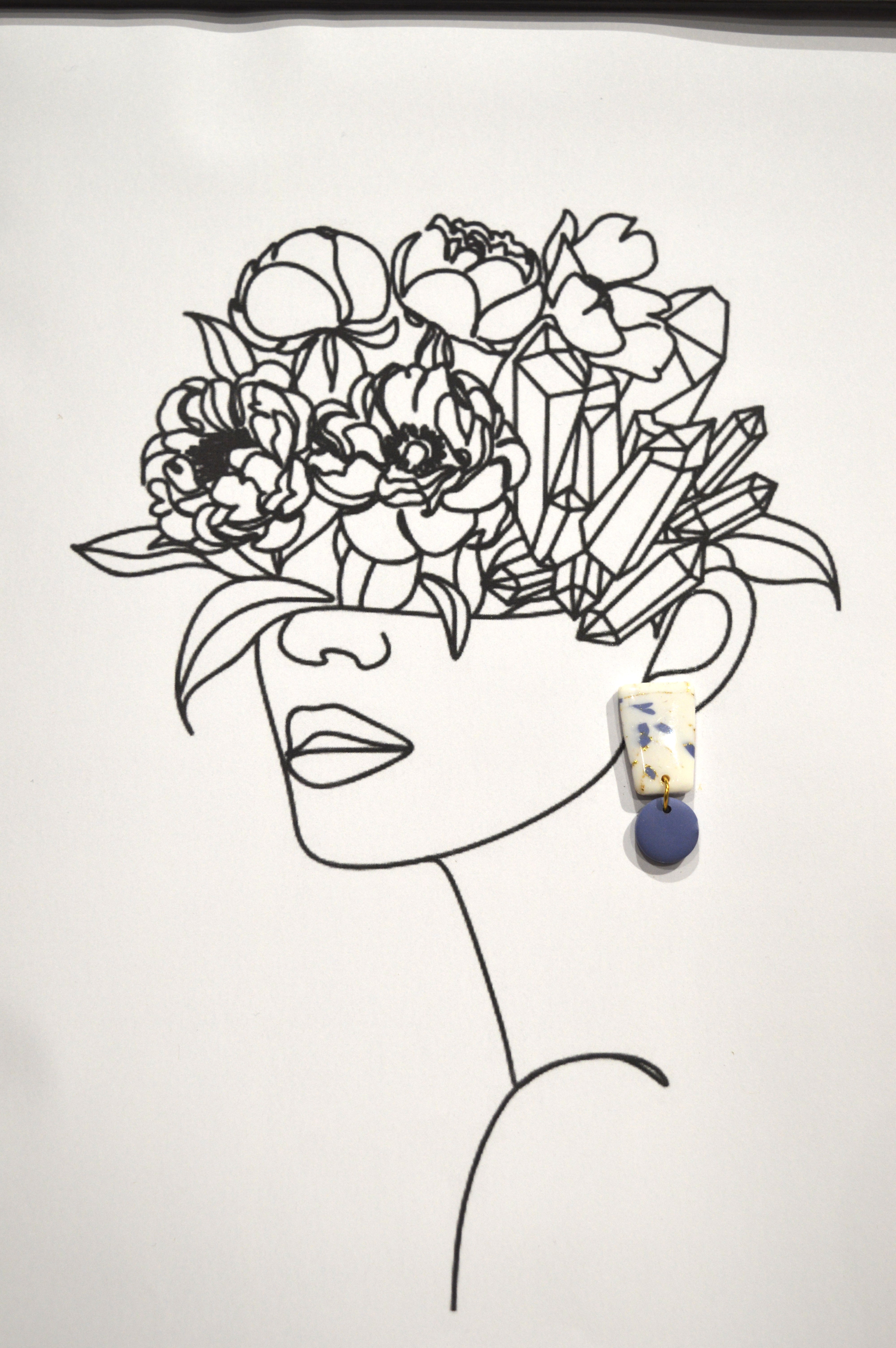 Eugénie bleu et blanche