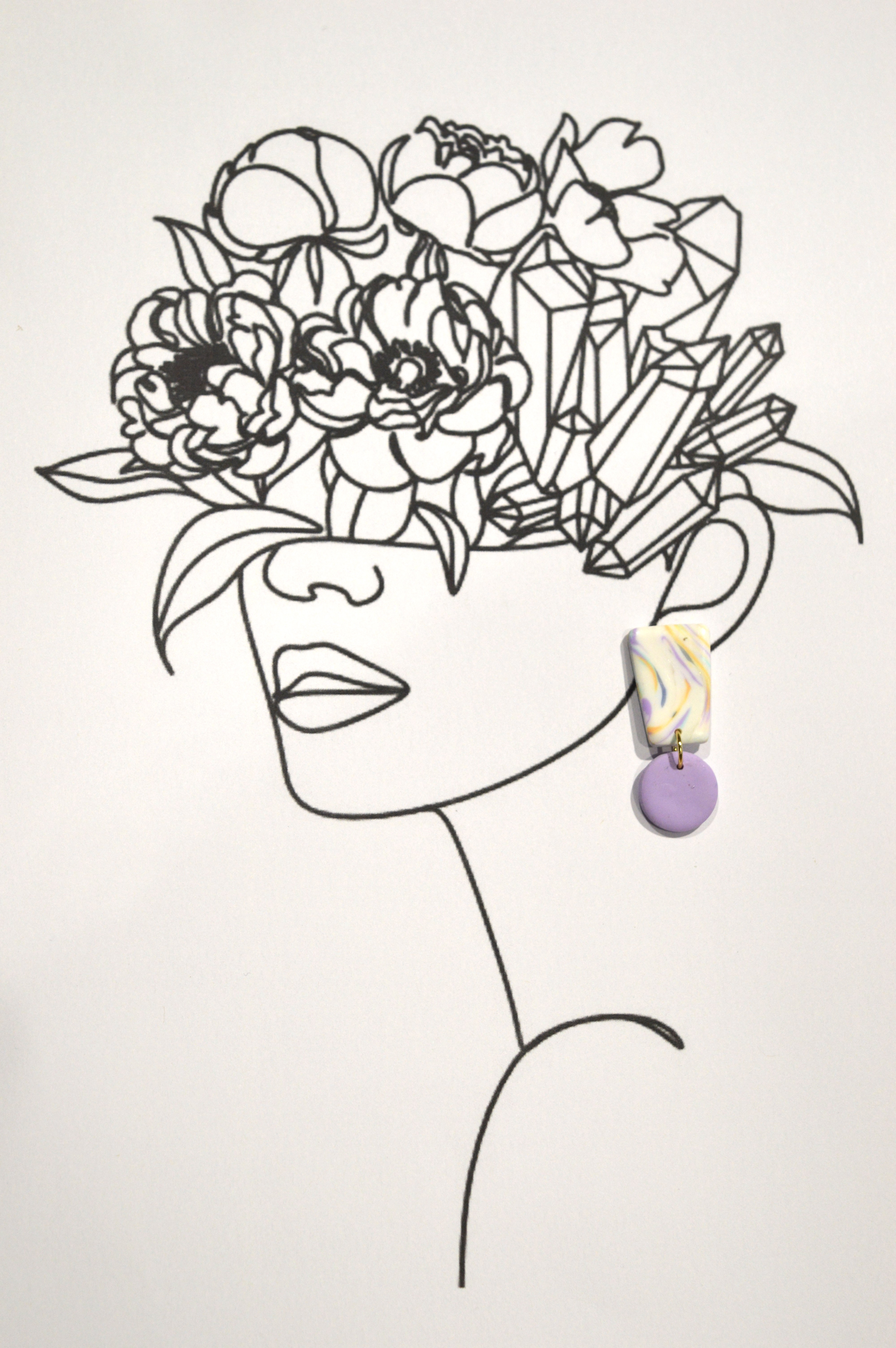 Eugénie pastel et violet