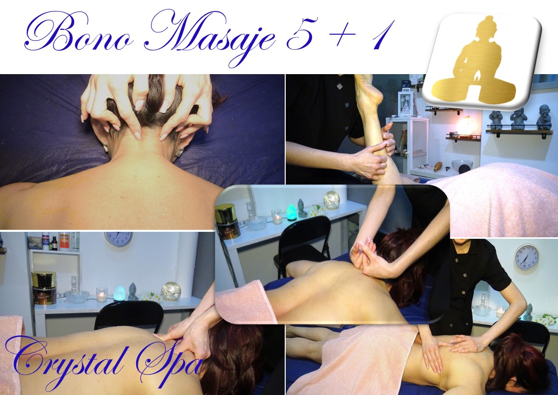 Bono de Masaje 5 Sesiones + 1 gratis.