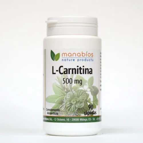 L-Carnitina 90 cápsulas de 500 mg.
