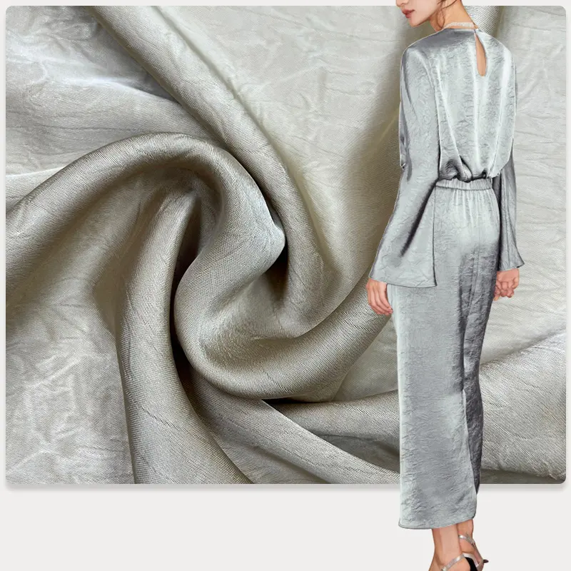 Silver Satin Dress